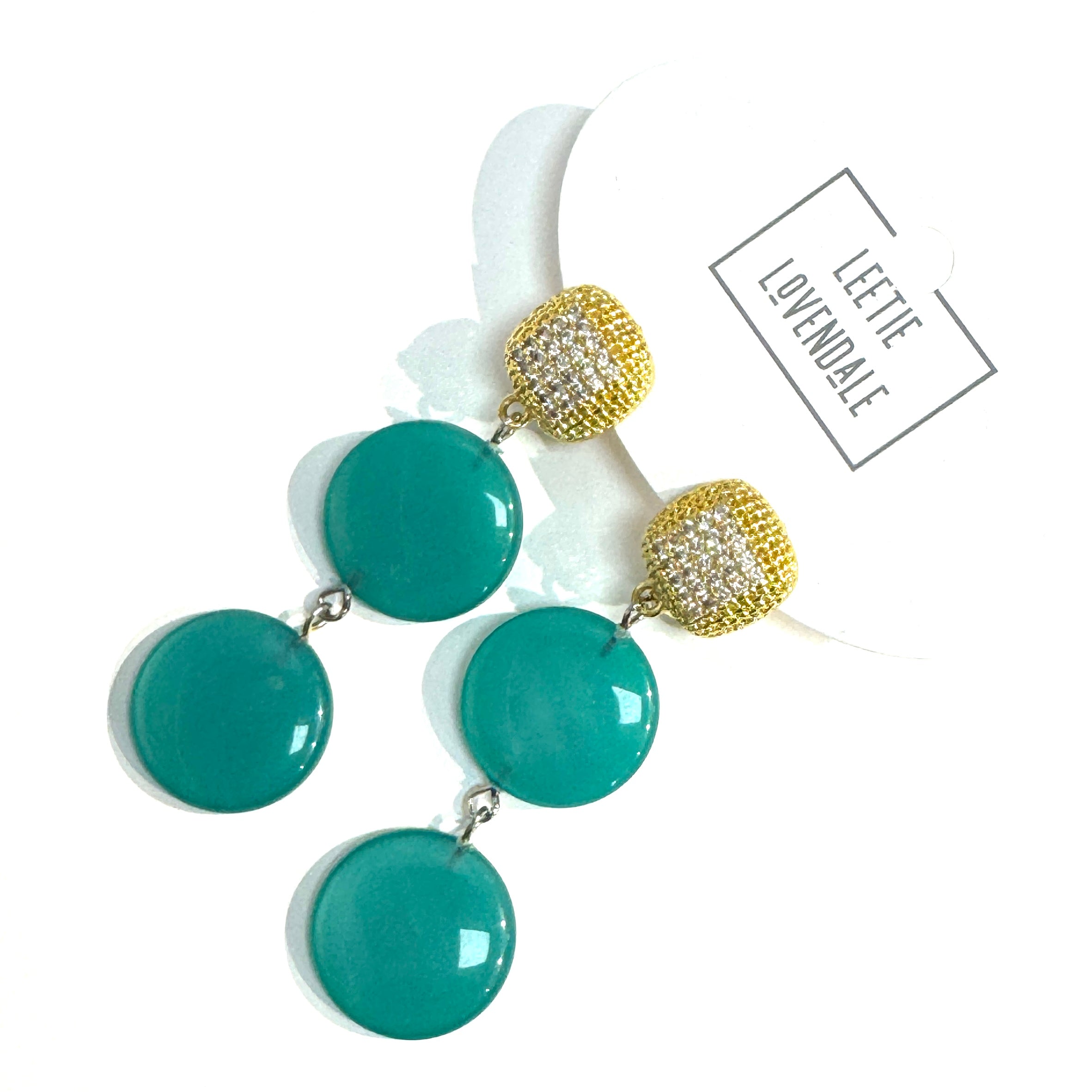 Moonset Triple Pavé Drop Earrings