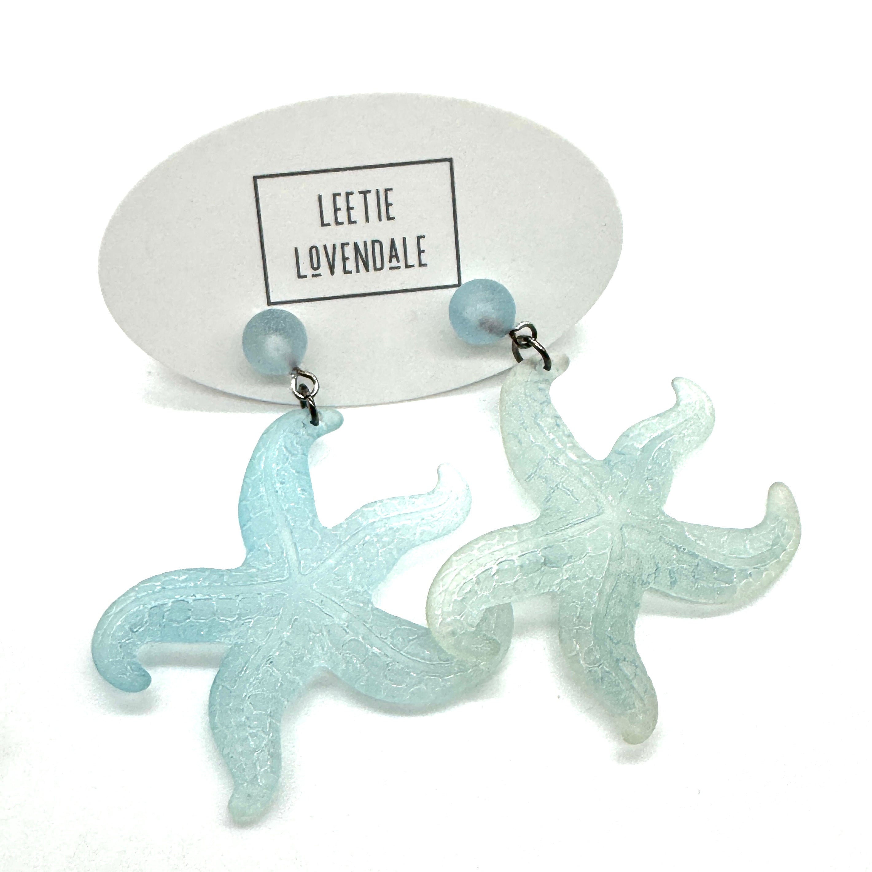 Frosty Starfish Drop Earrings