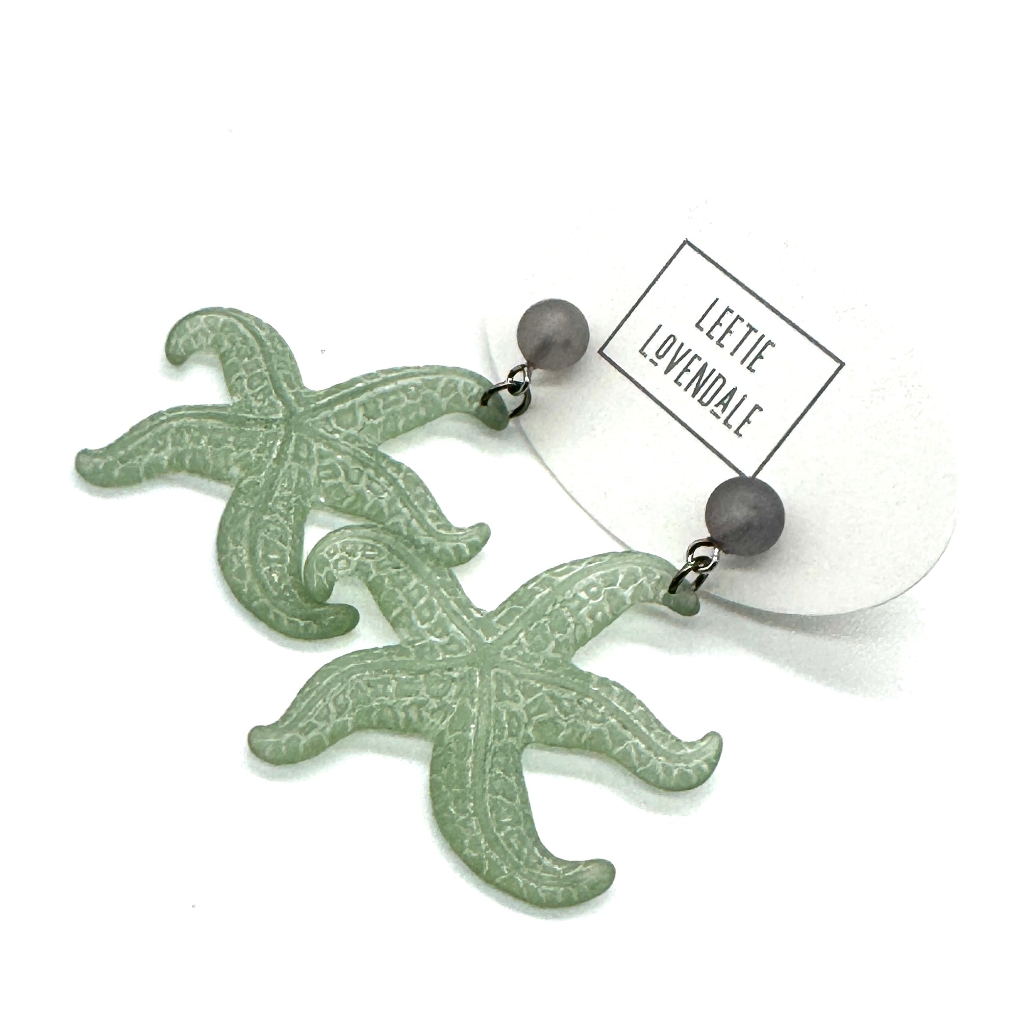 Frosty Starfish Drop Earrings