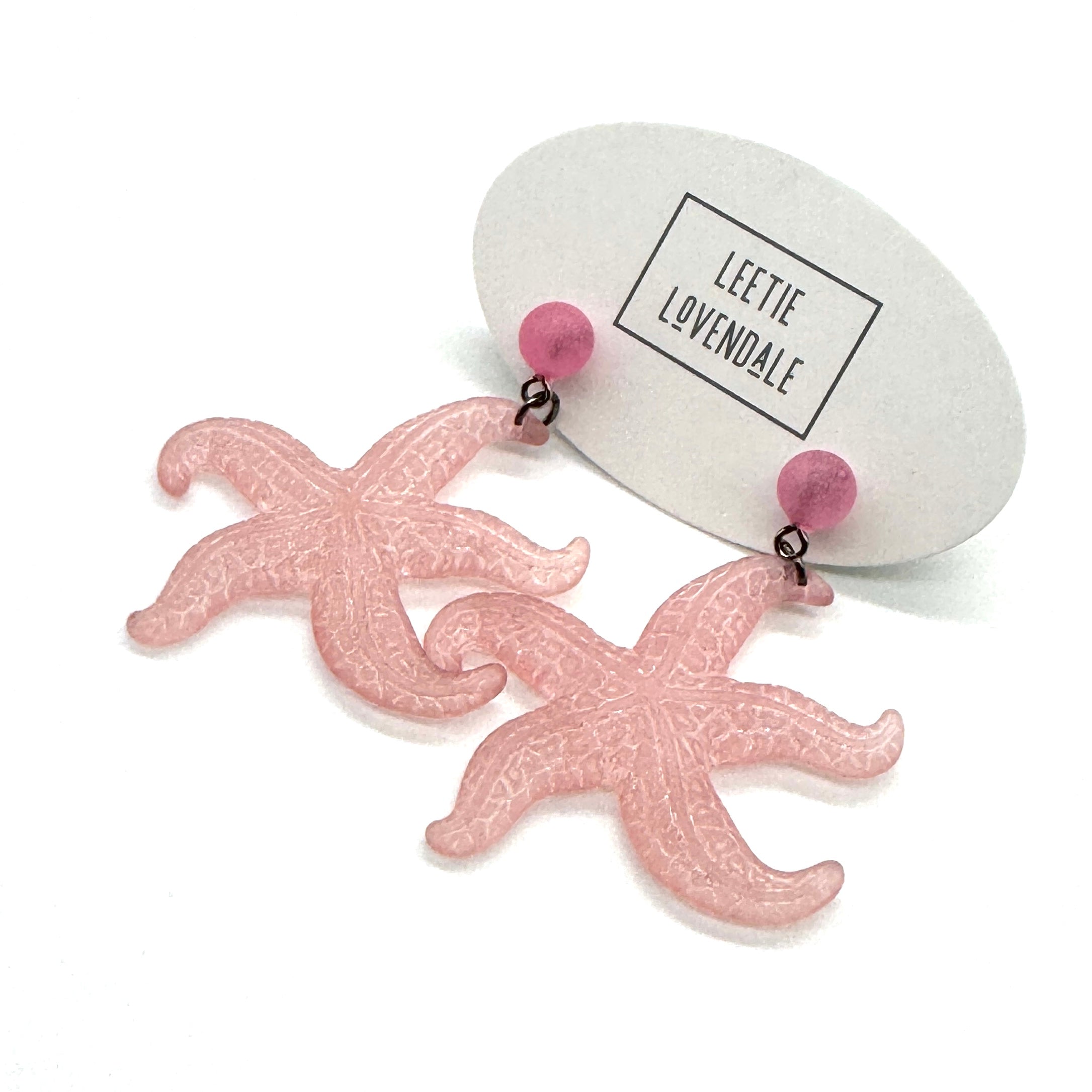Frosty Starfish Drop Earrings
