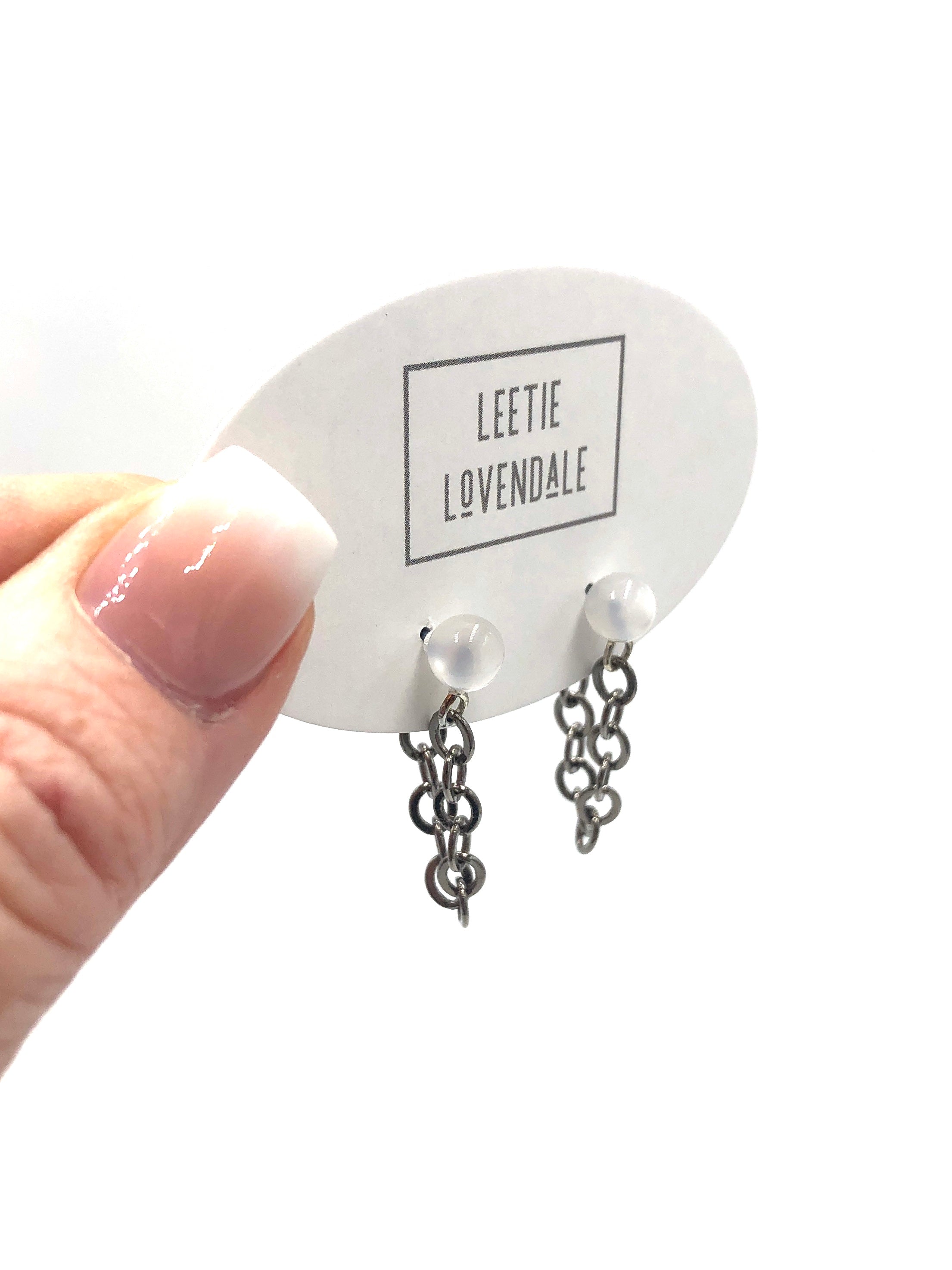 Lucy Chain & Sparkle Earrings