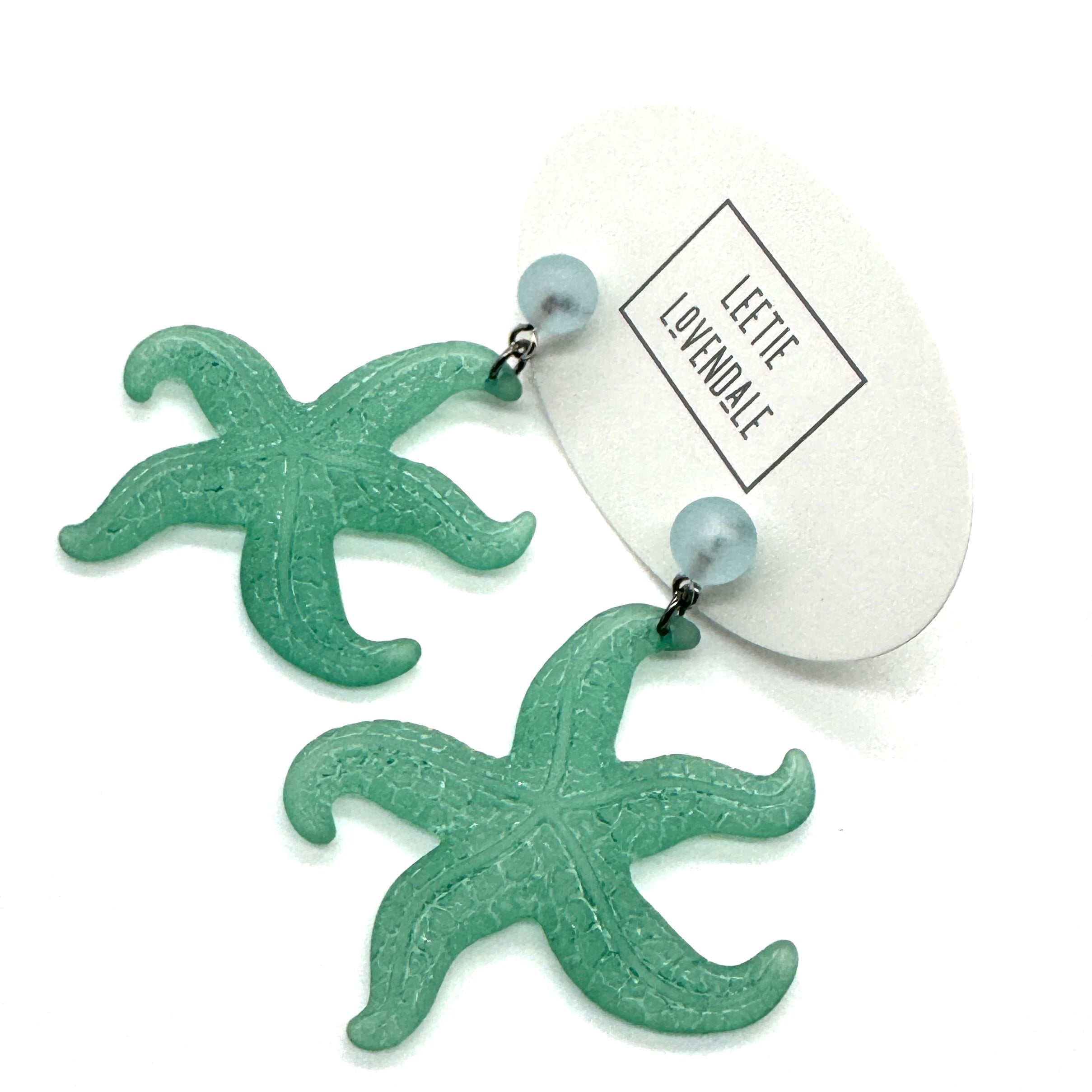 Frosty Starfish Drop Earrings
