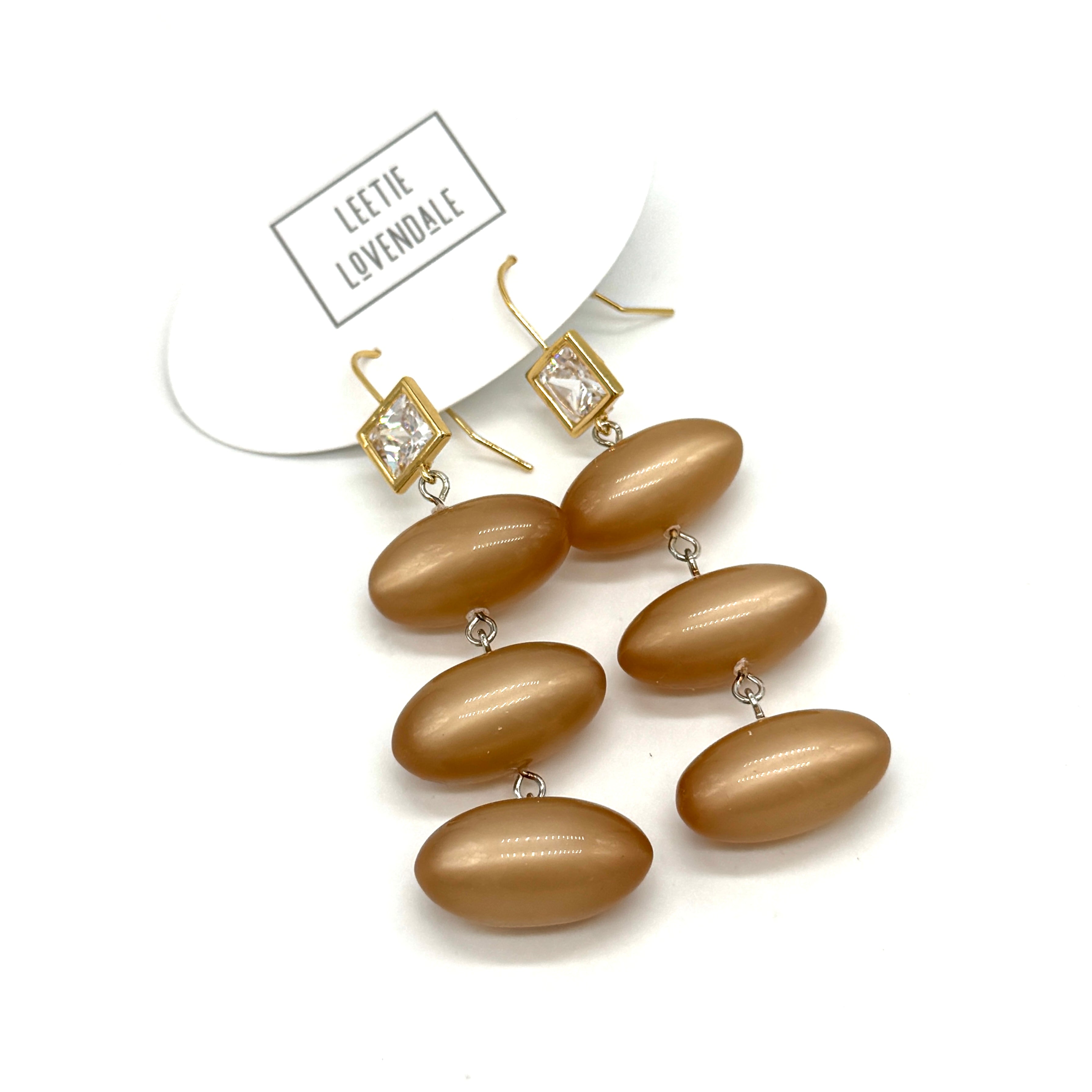 Champagne Facet & Glow Earrings