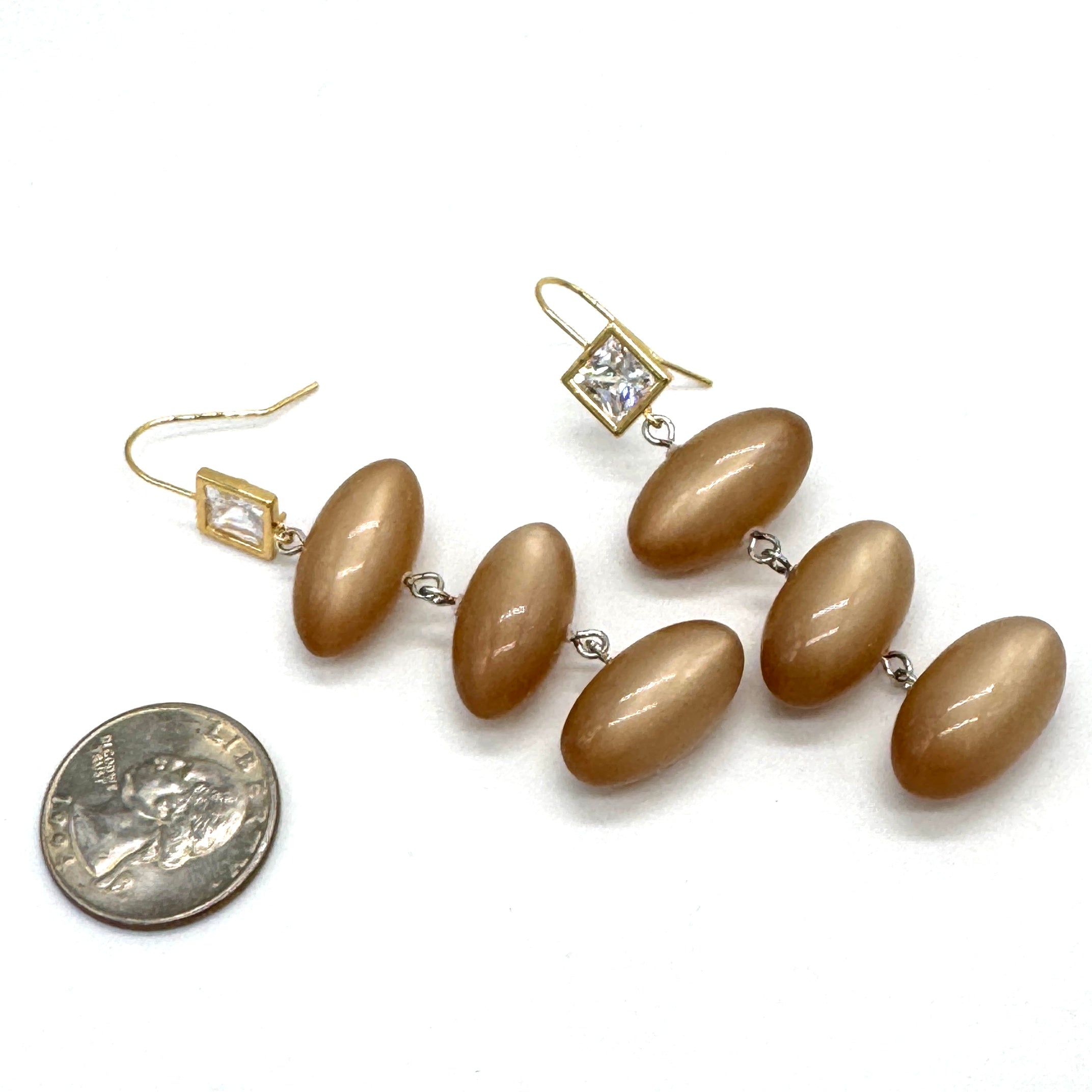 Champagne Facet & Glow Earrings