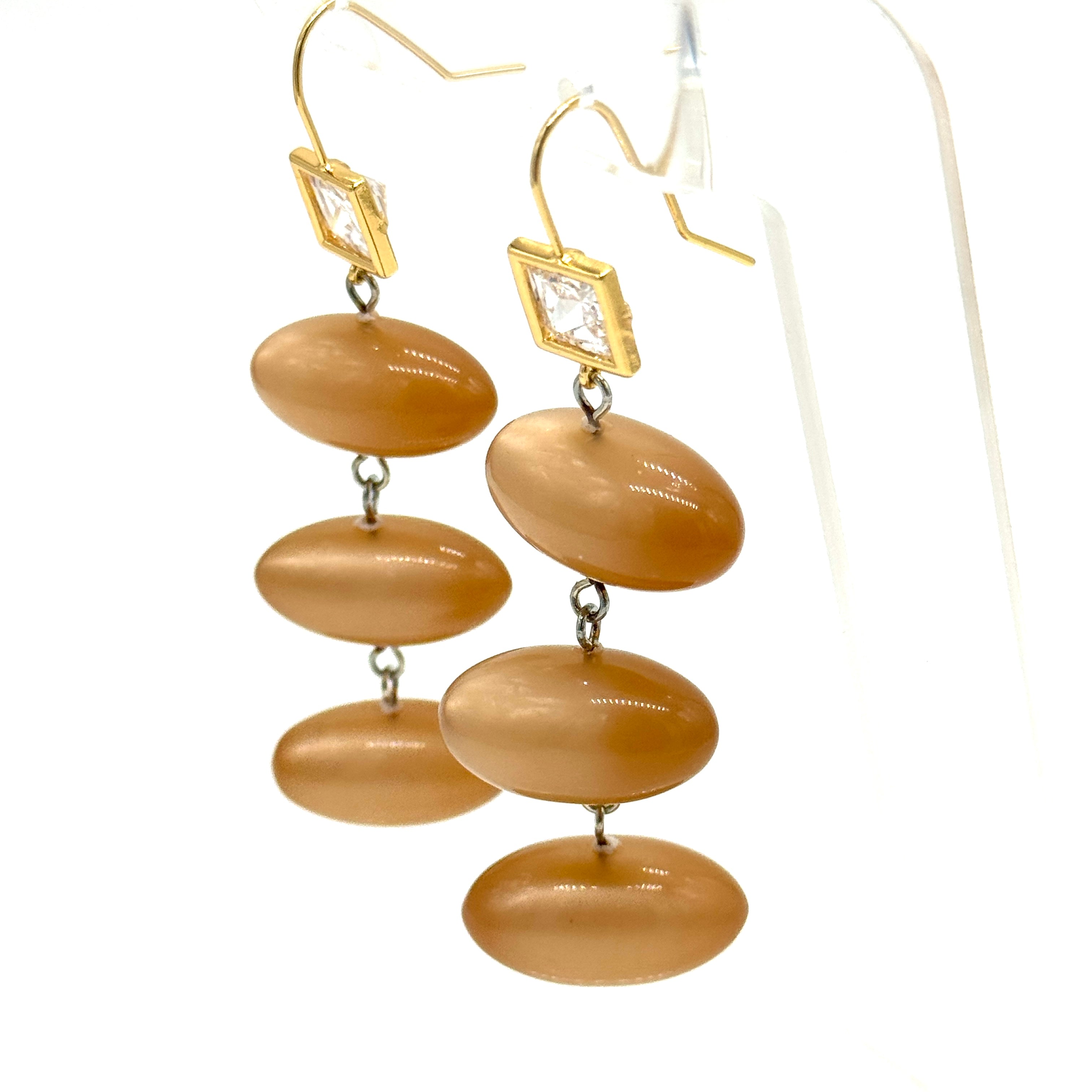 Champagne Facet & Glow Earrings