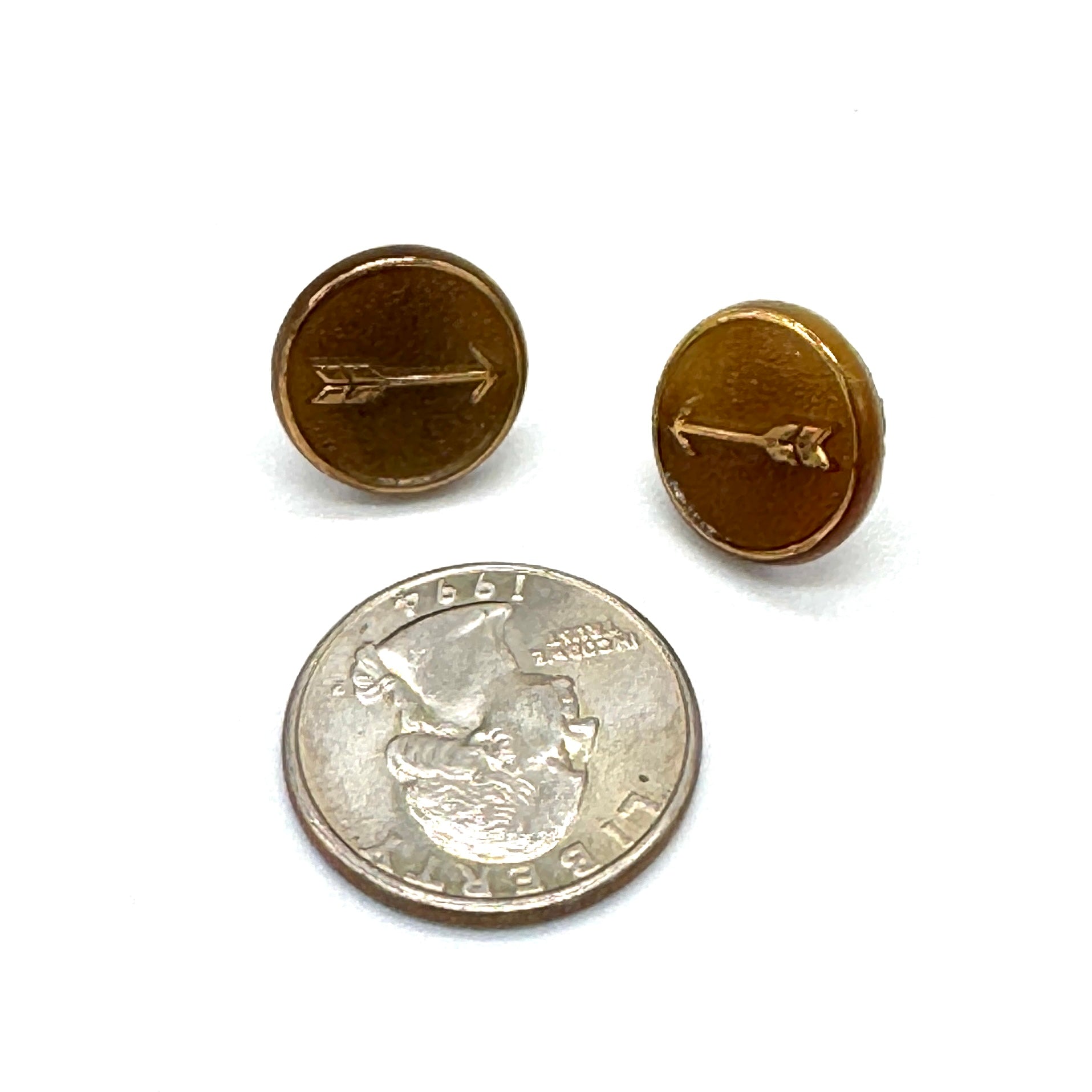 Gold & Caramel Directions Glass Stud Earrings