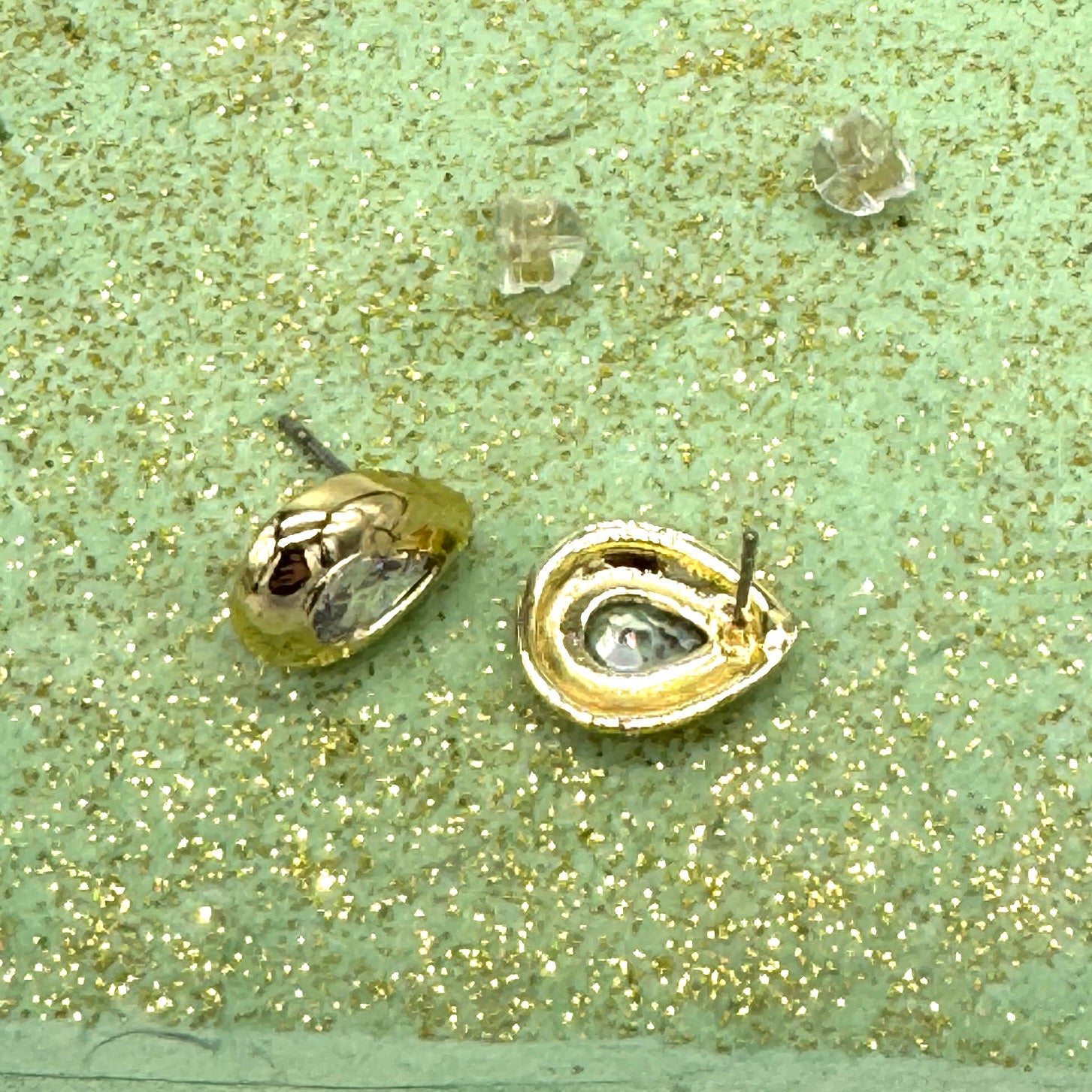 Crystal Spark Teardrop Stud Earrings