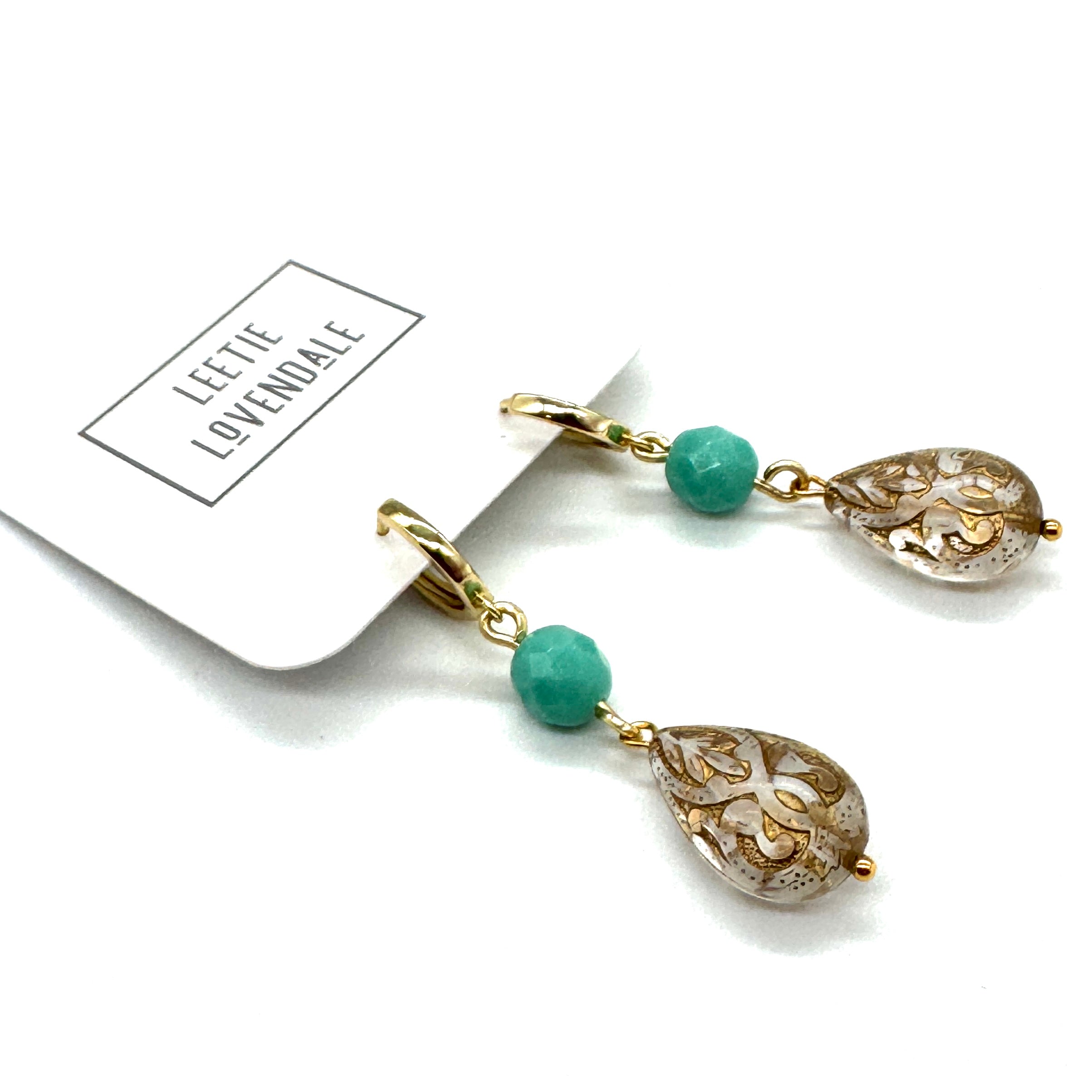 Misted Gilt Drop Earrings