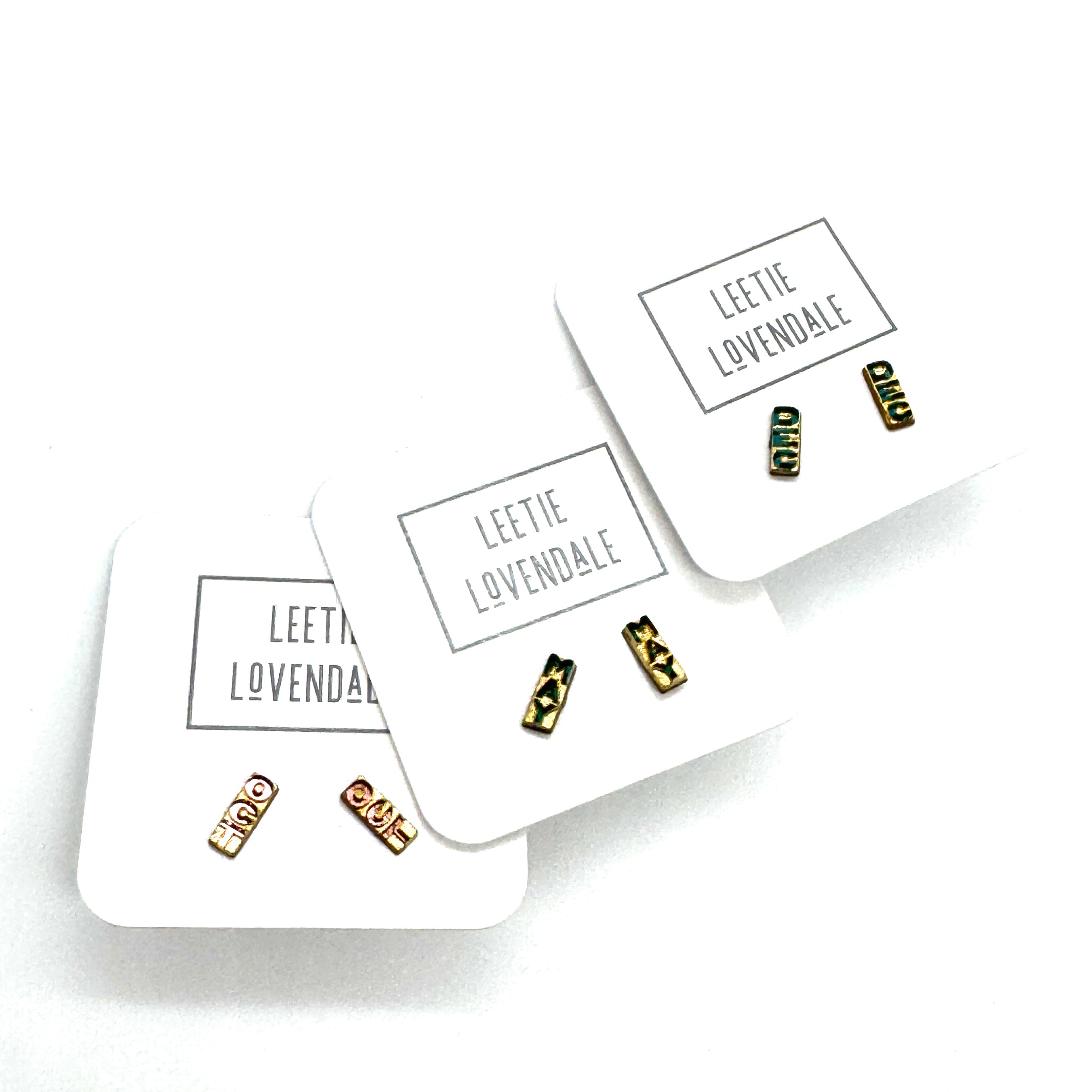Tiny TimeCapsules - Glass Birth Month Stud Earrings