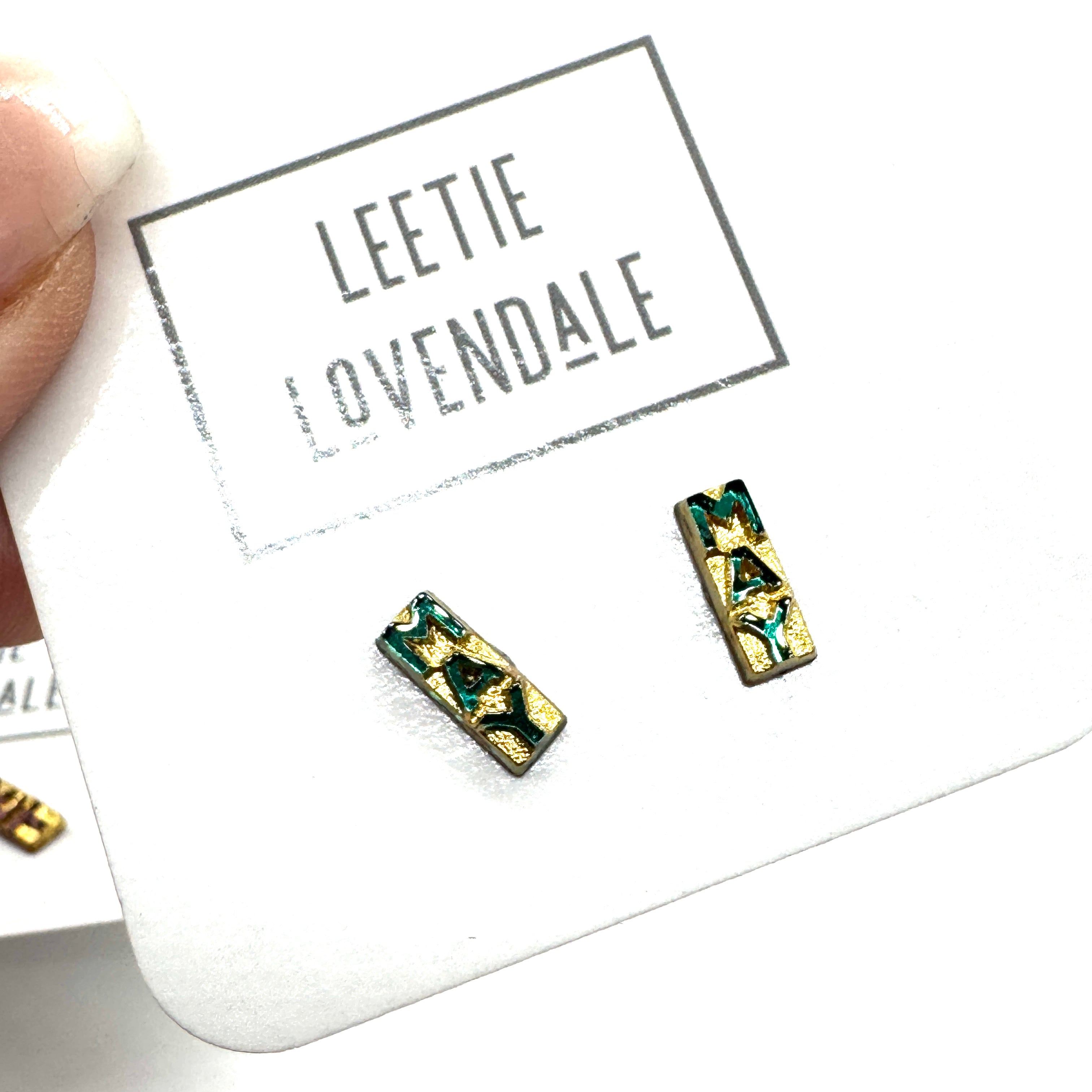 Tiny TimeCapsules - Glass Birth Month Stud Earrings