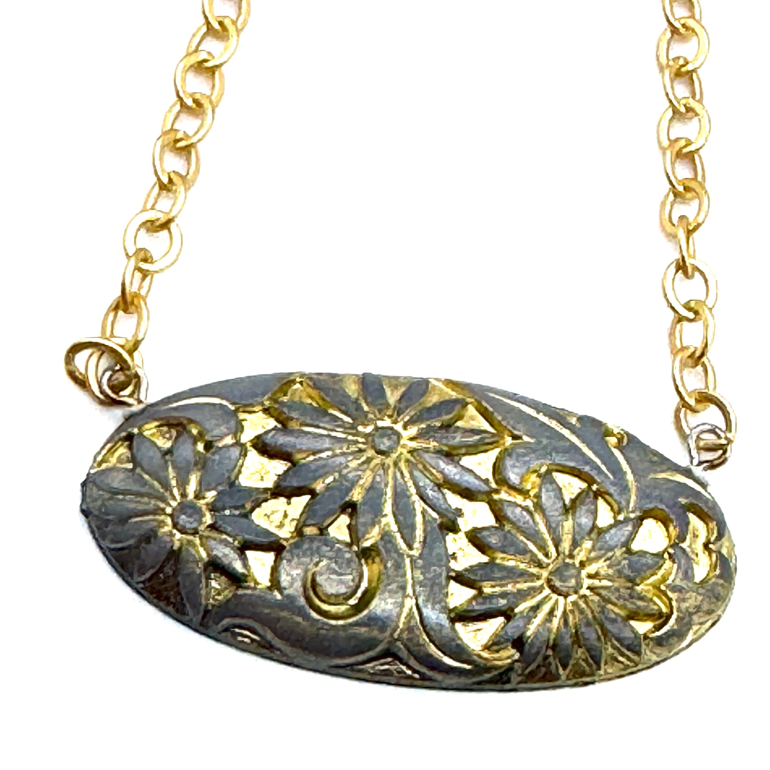 Floral Romance Gold Leaf Necklace
