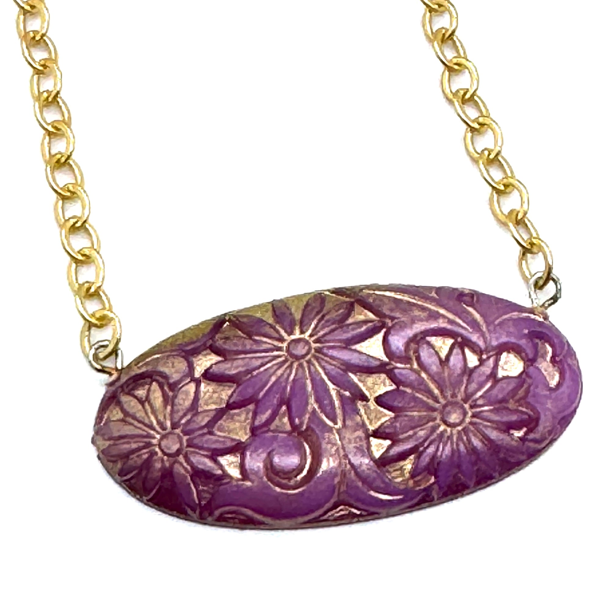 Floral Romance Gold Leaf Necklace