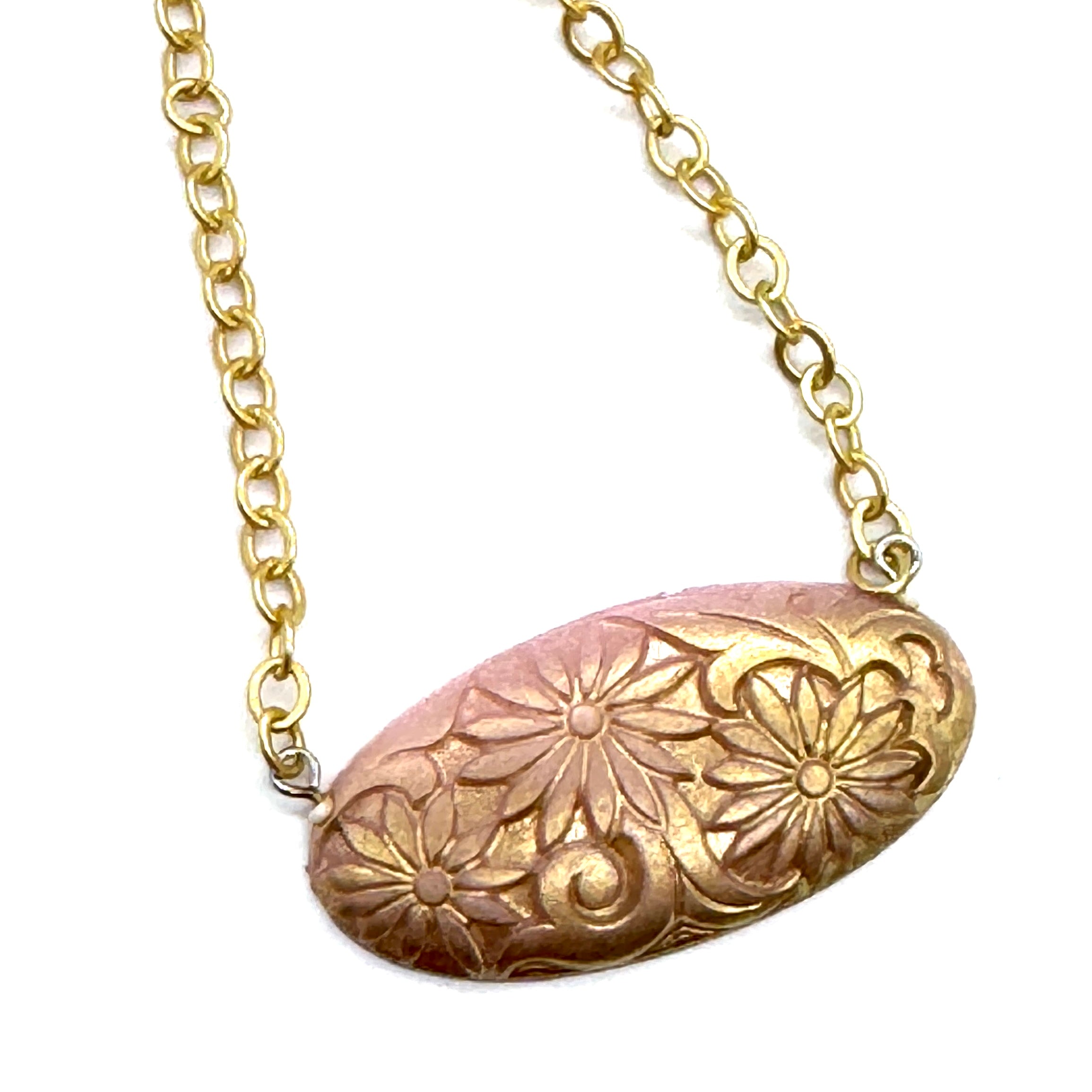 Floral Romance Gold Leaf Necklace