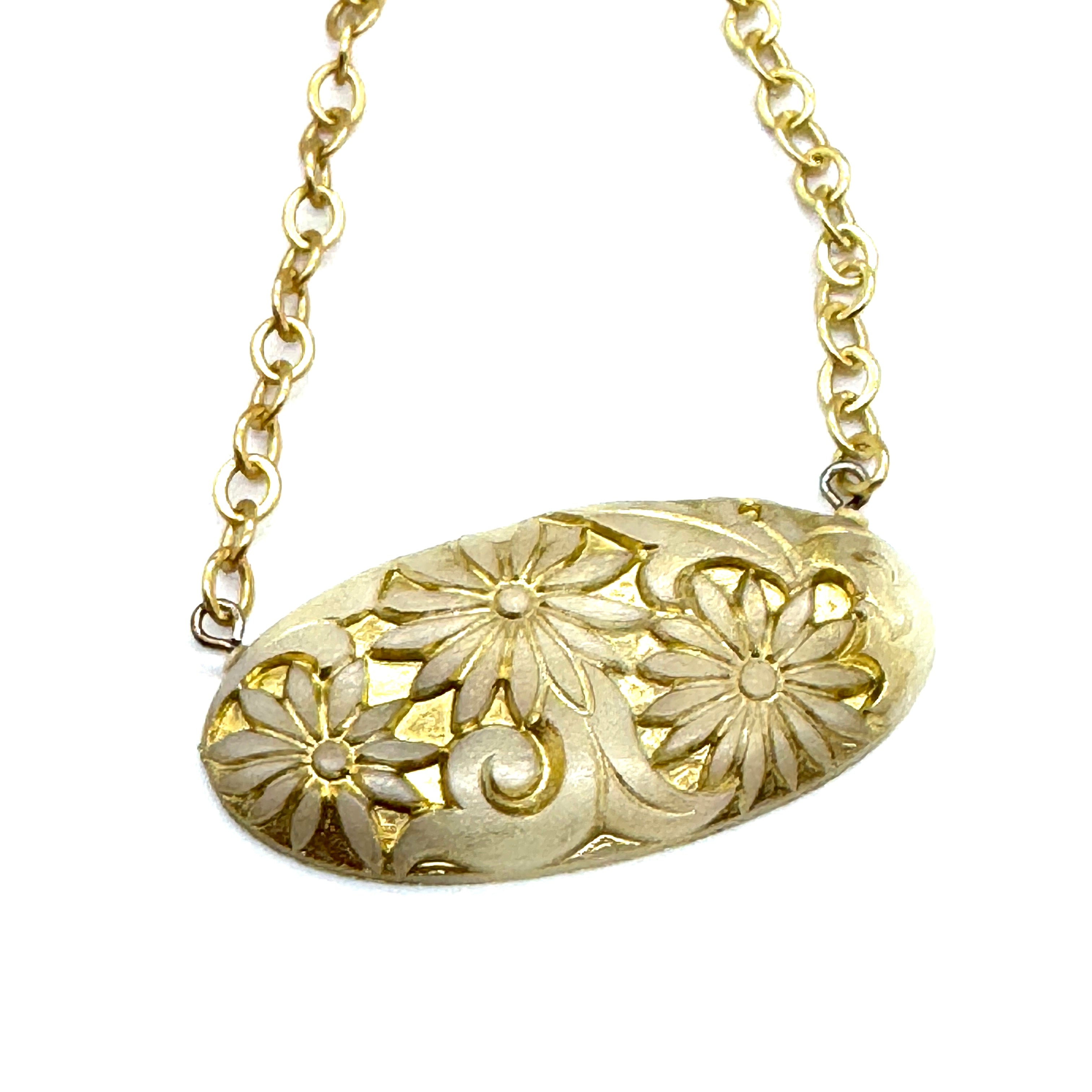 Floral Romance Gold Leaf Necklace