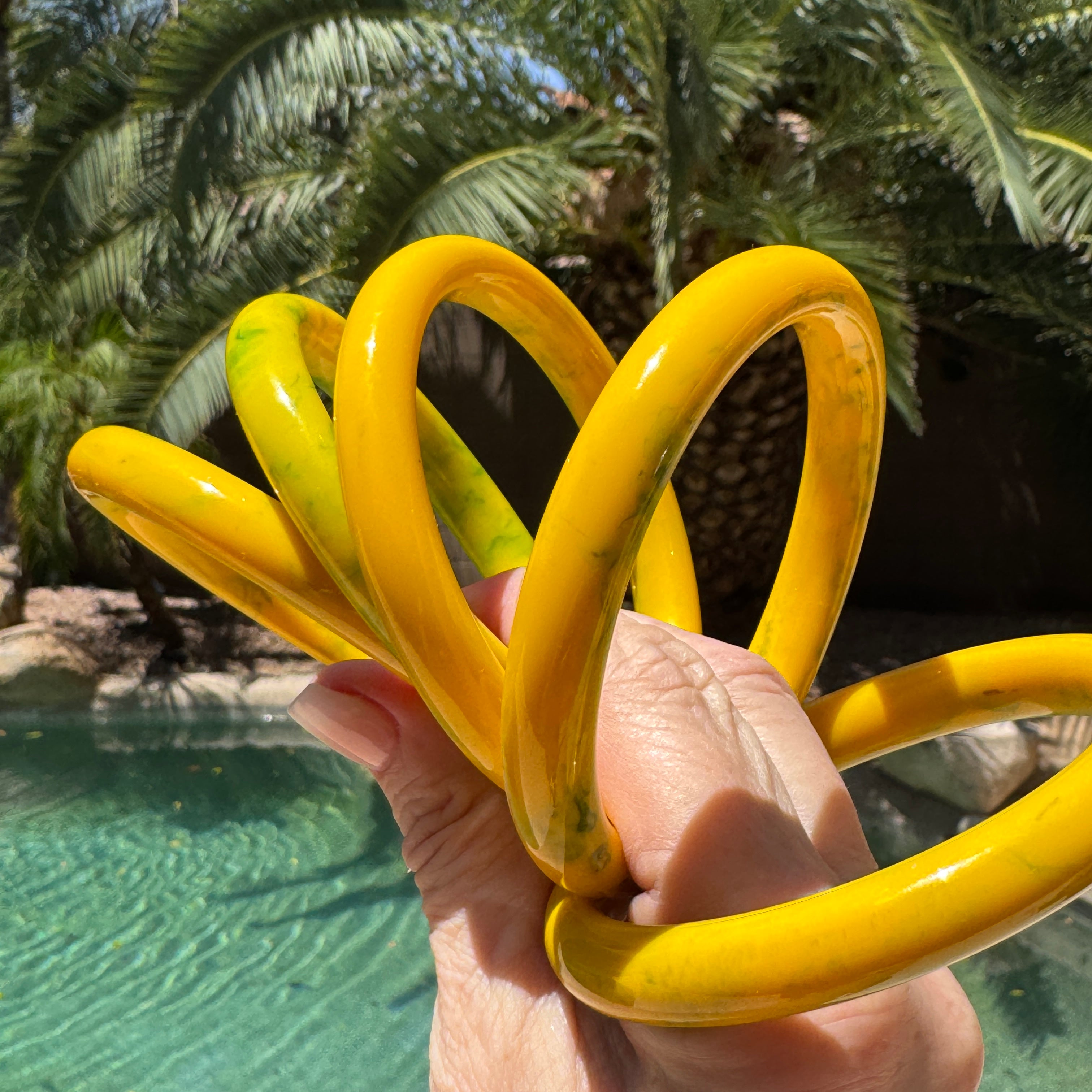 Tutti Frutti Rounded Resin Bangle Bracelets