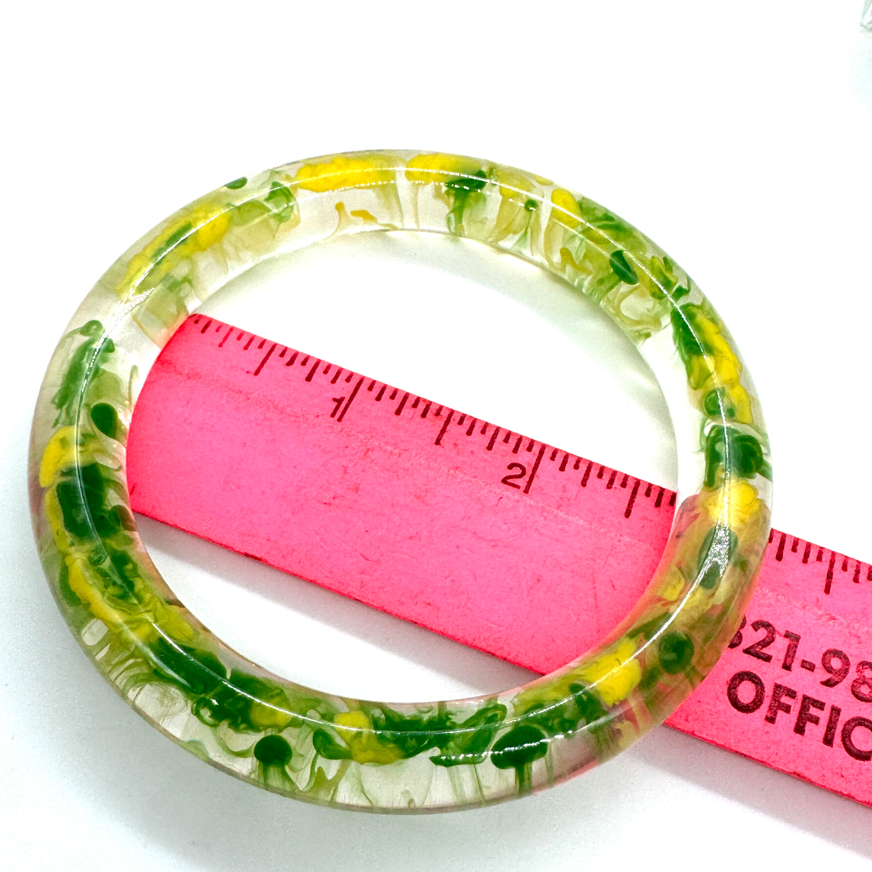 Confetti Swirl Resin Bangle Bracelet