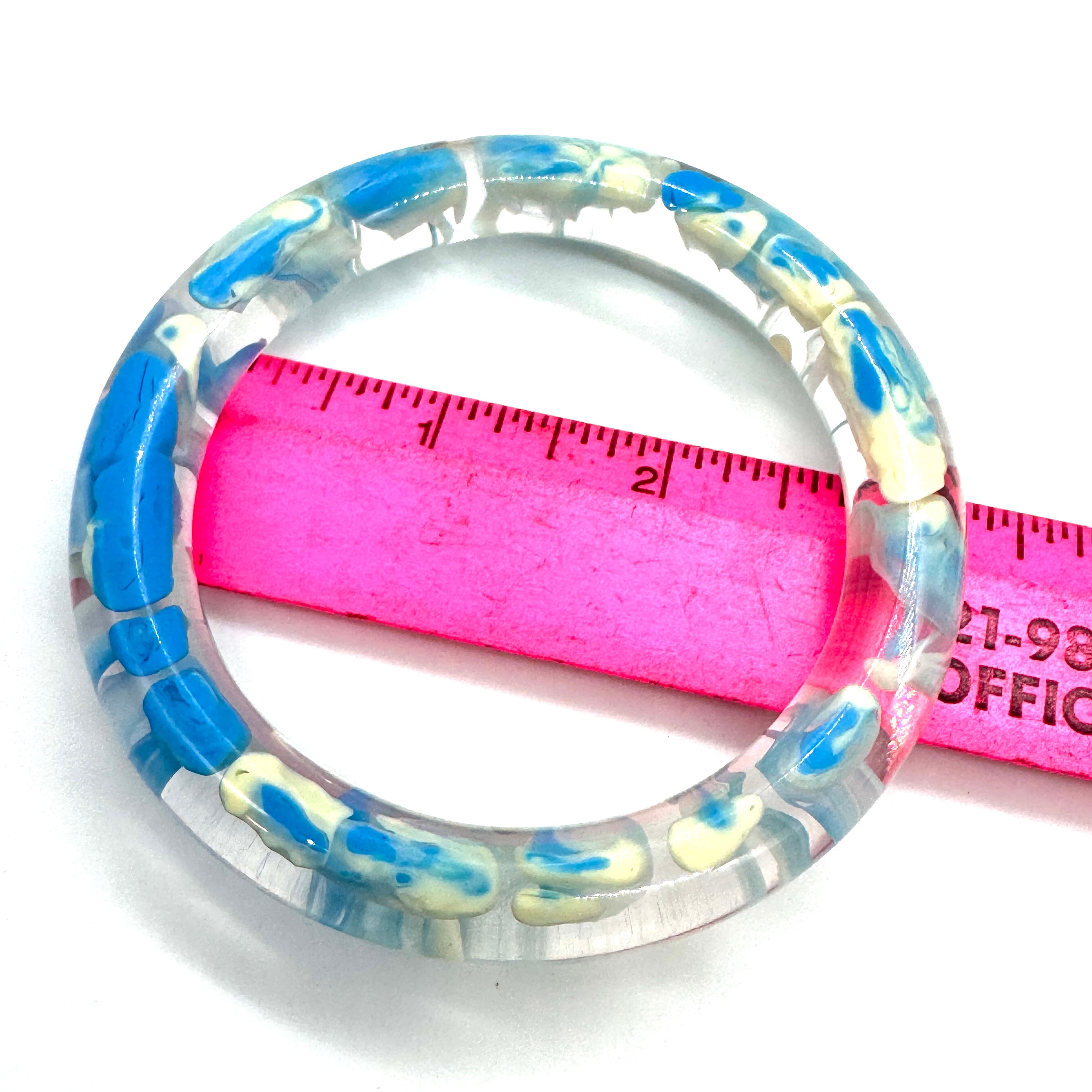 Confetti Swirl Resin Bangle Bracelet