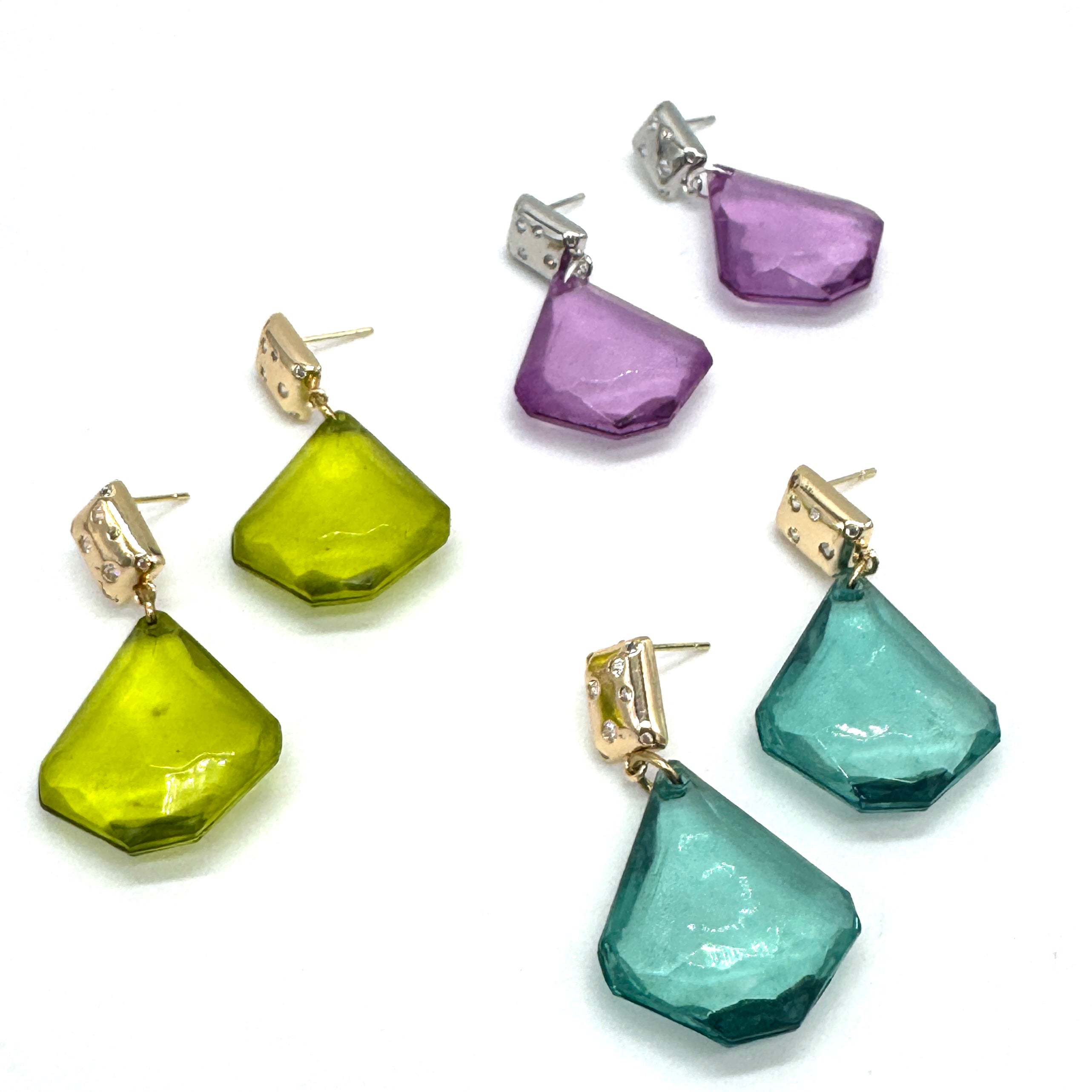Lagoon Facet Earrings