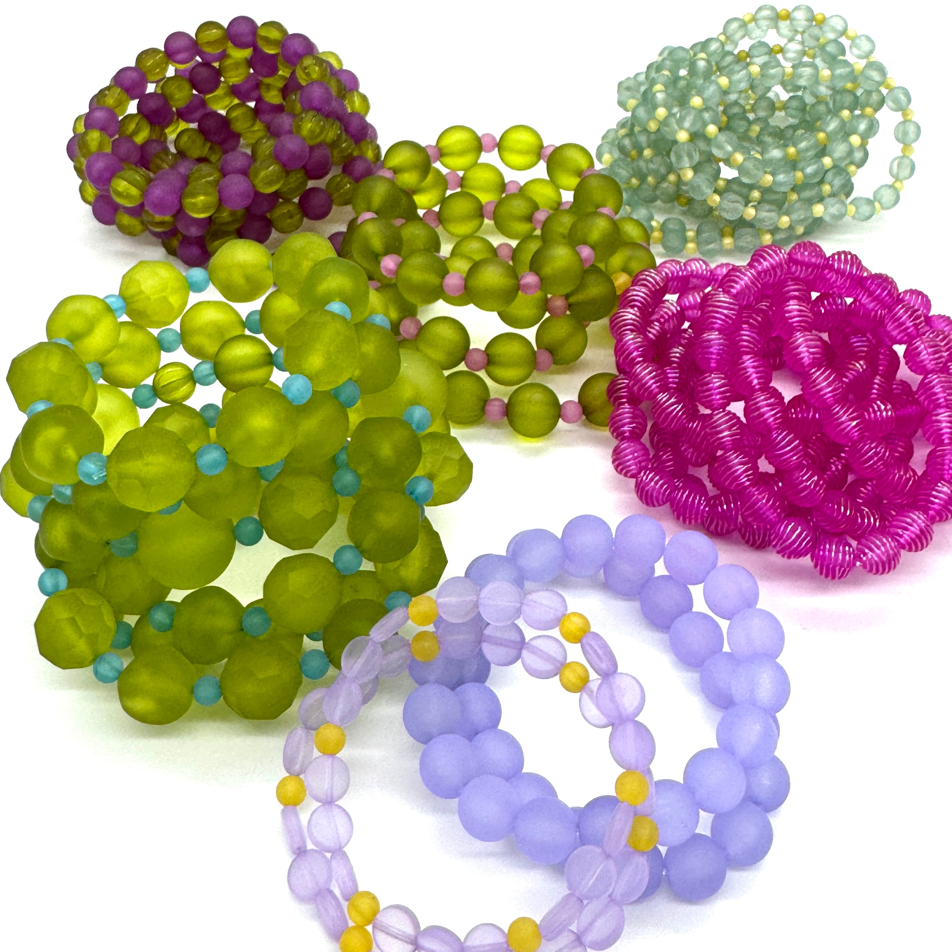 Frosted Brights Stack & Stretch Bracelet - Make Your Own Stack