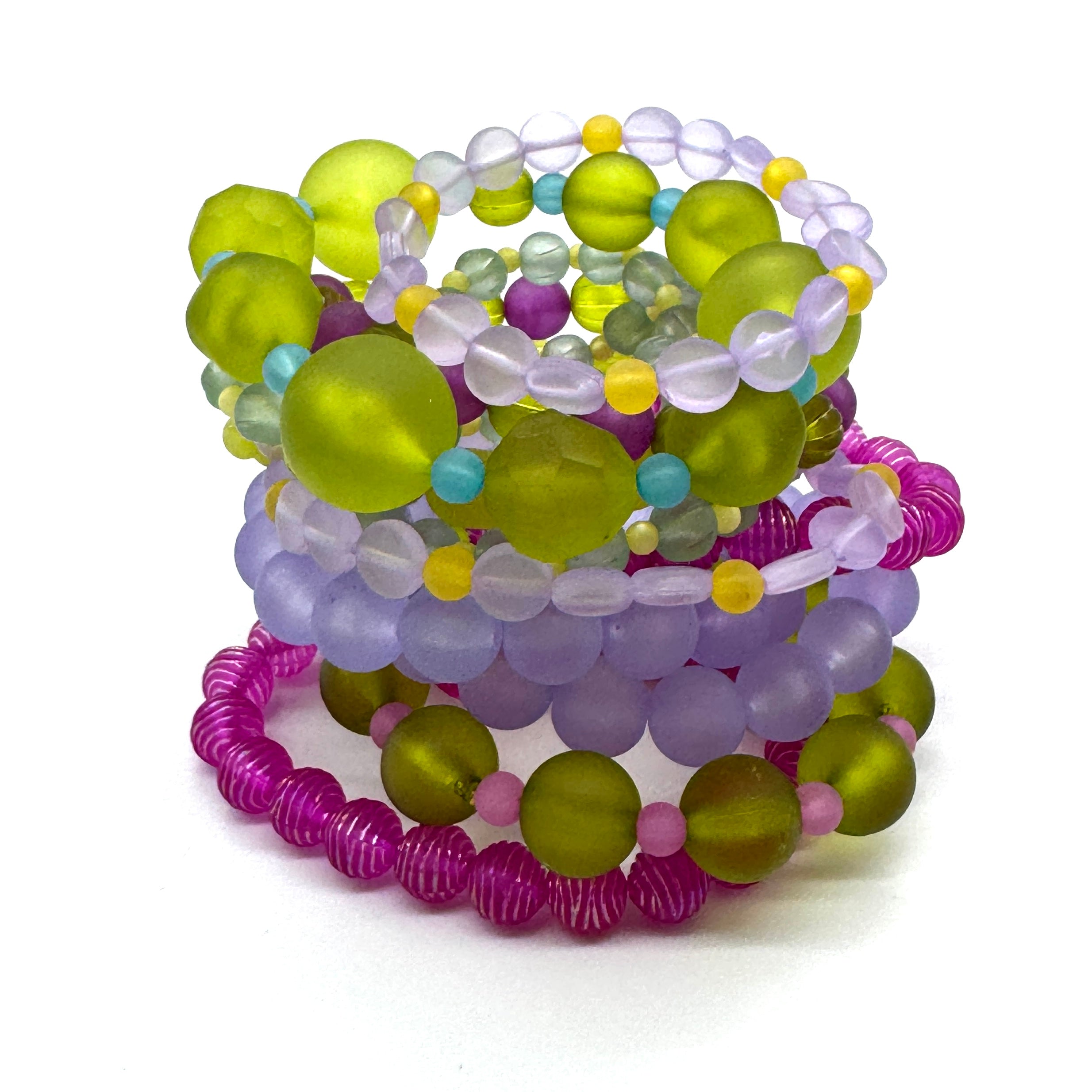 Frosted Brights Stack & Stretch Bracelet - Make Your Own Stack