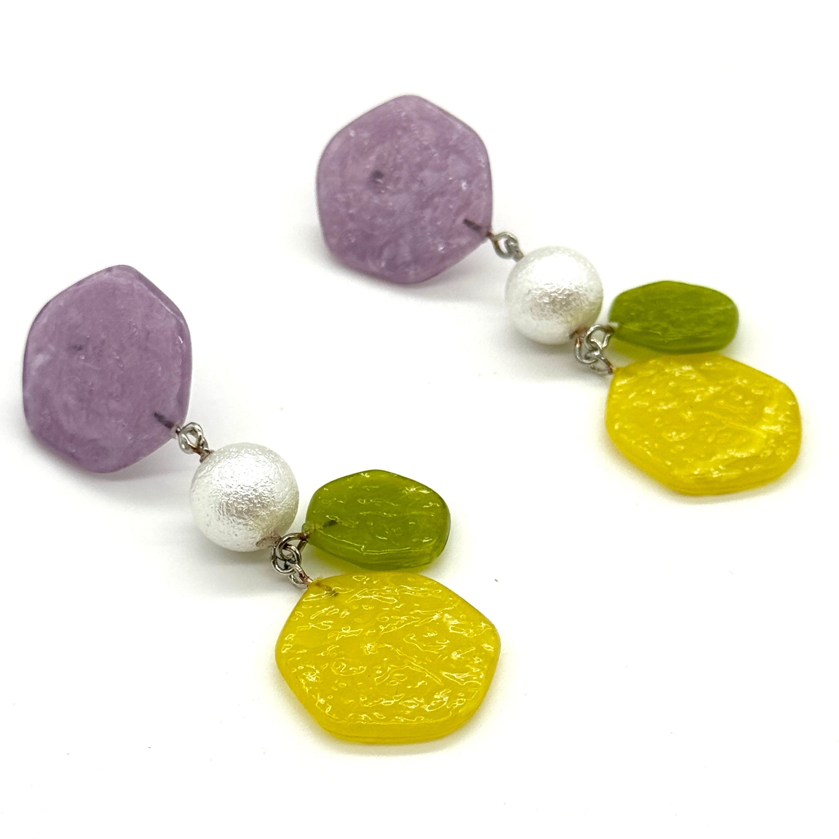 Periwinkle Picnic Ice Chip Statement Earrings