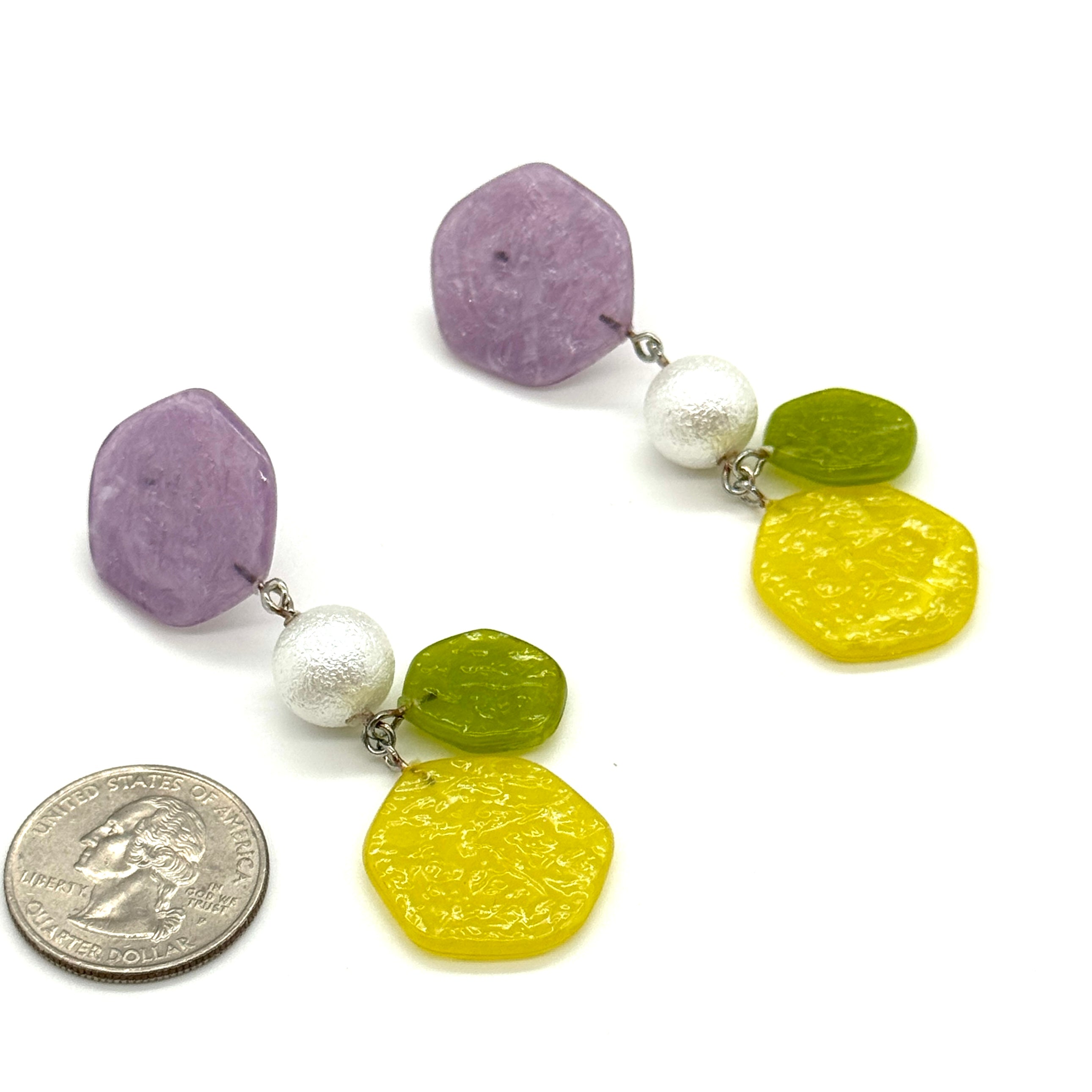 Periwinkle Picnic Ice Chip Statement Earrings