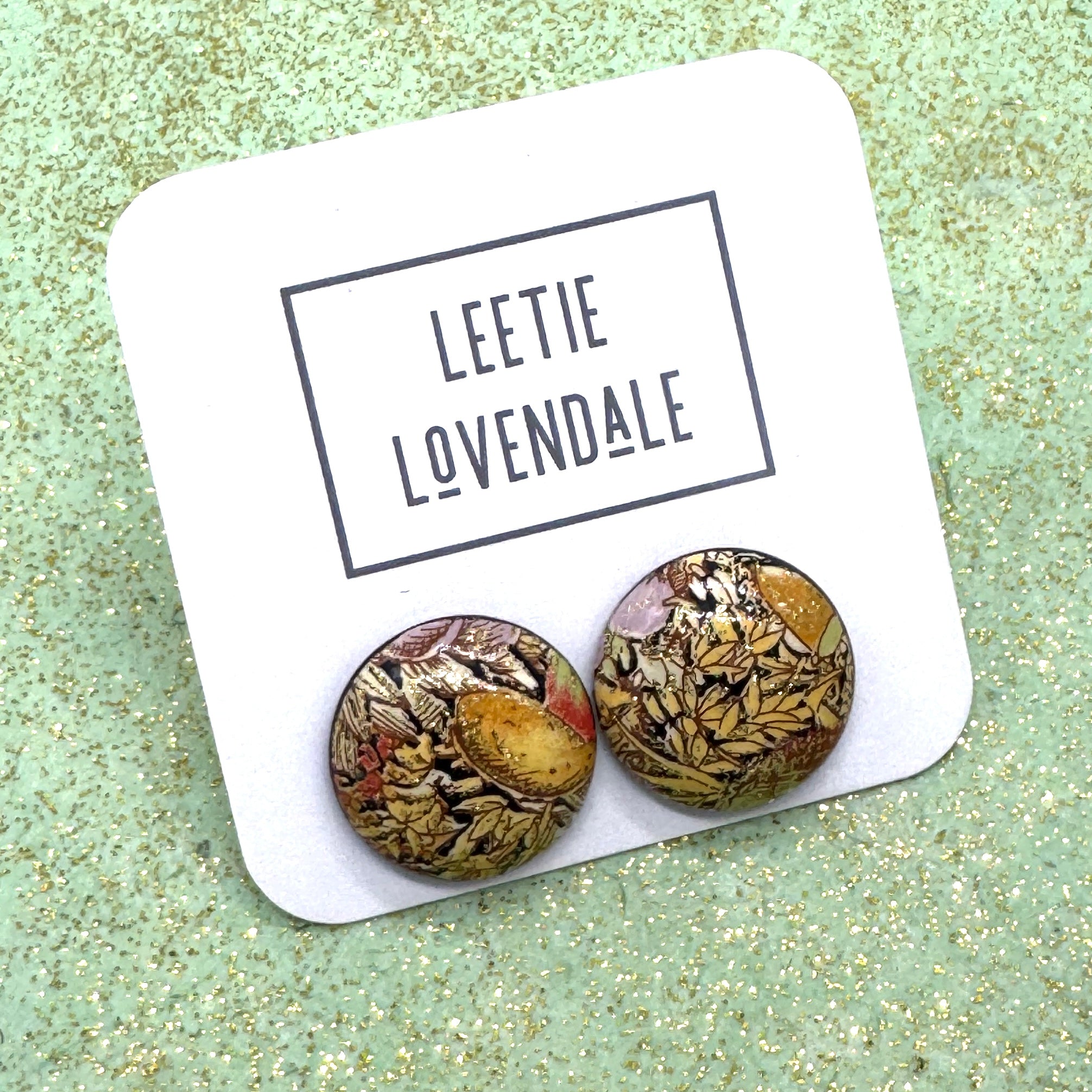 Golden Tapestry Tensha Studs