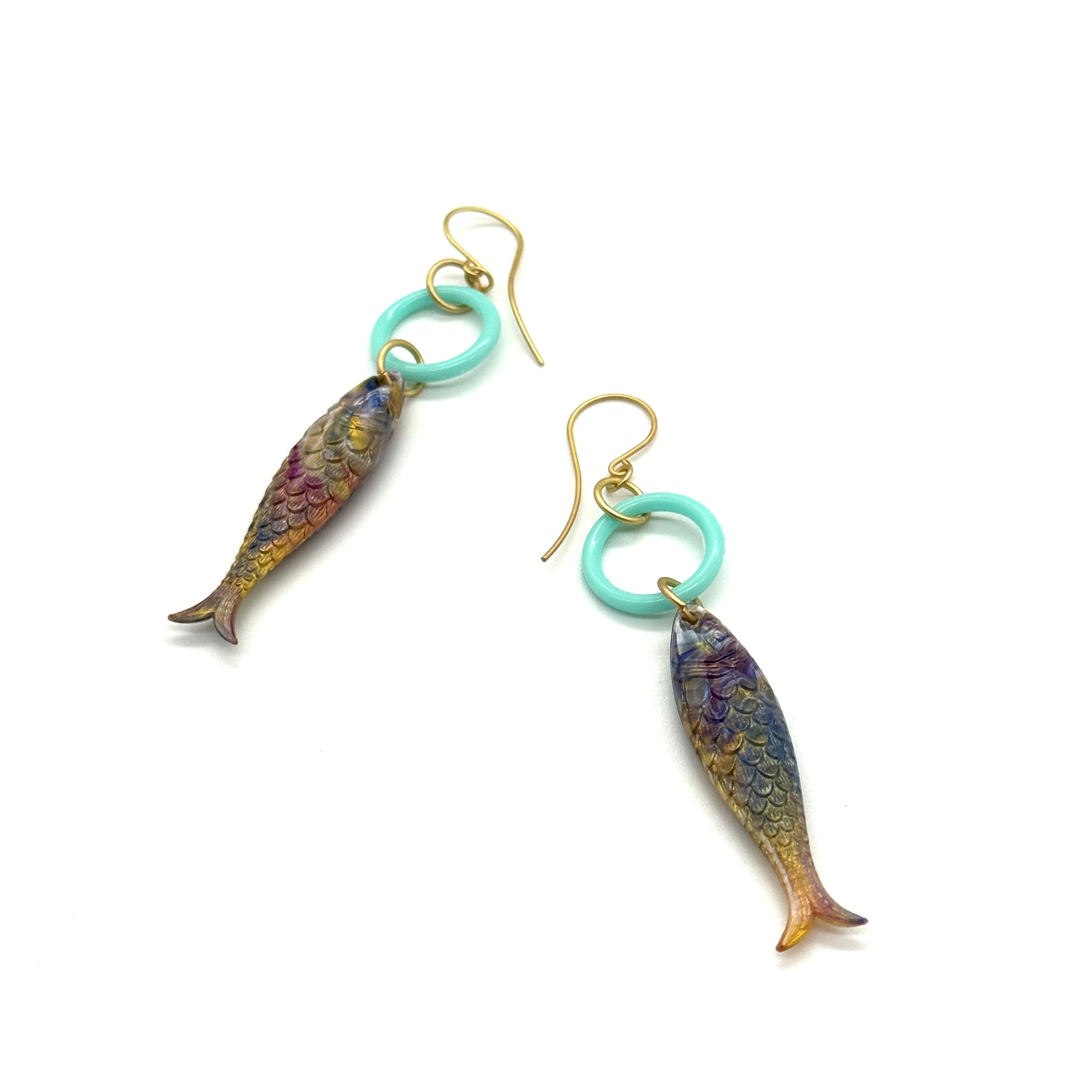 Rainbow & Willow Fish A Lure-Ing Earrings
