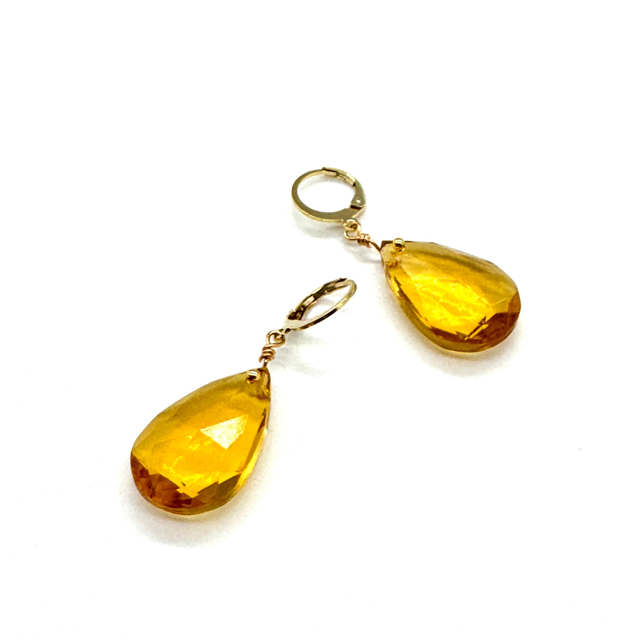 Topaz Chandelier Glass Drop Earrings