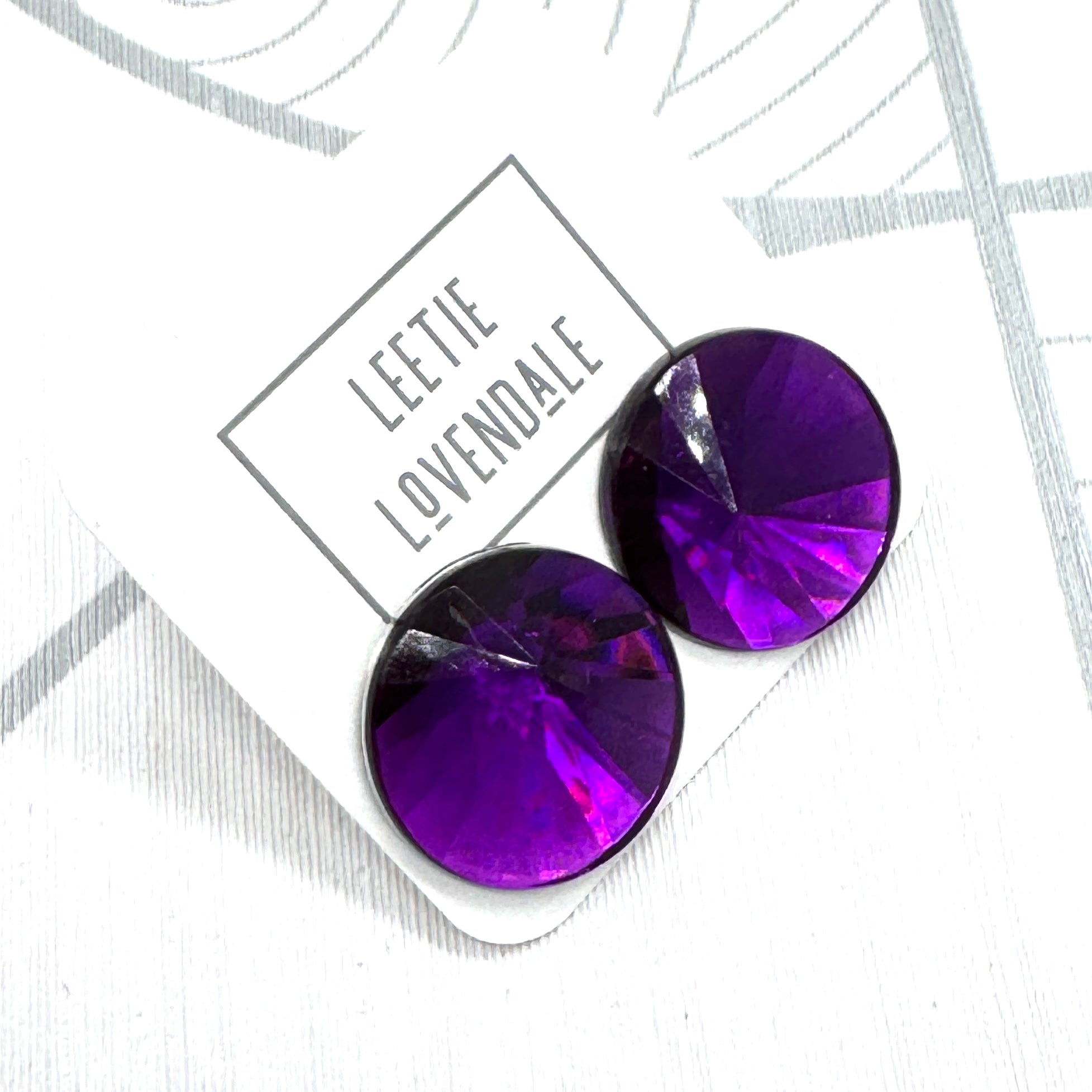 Violet Helix Shine On Stud Earrings