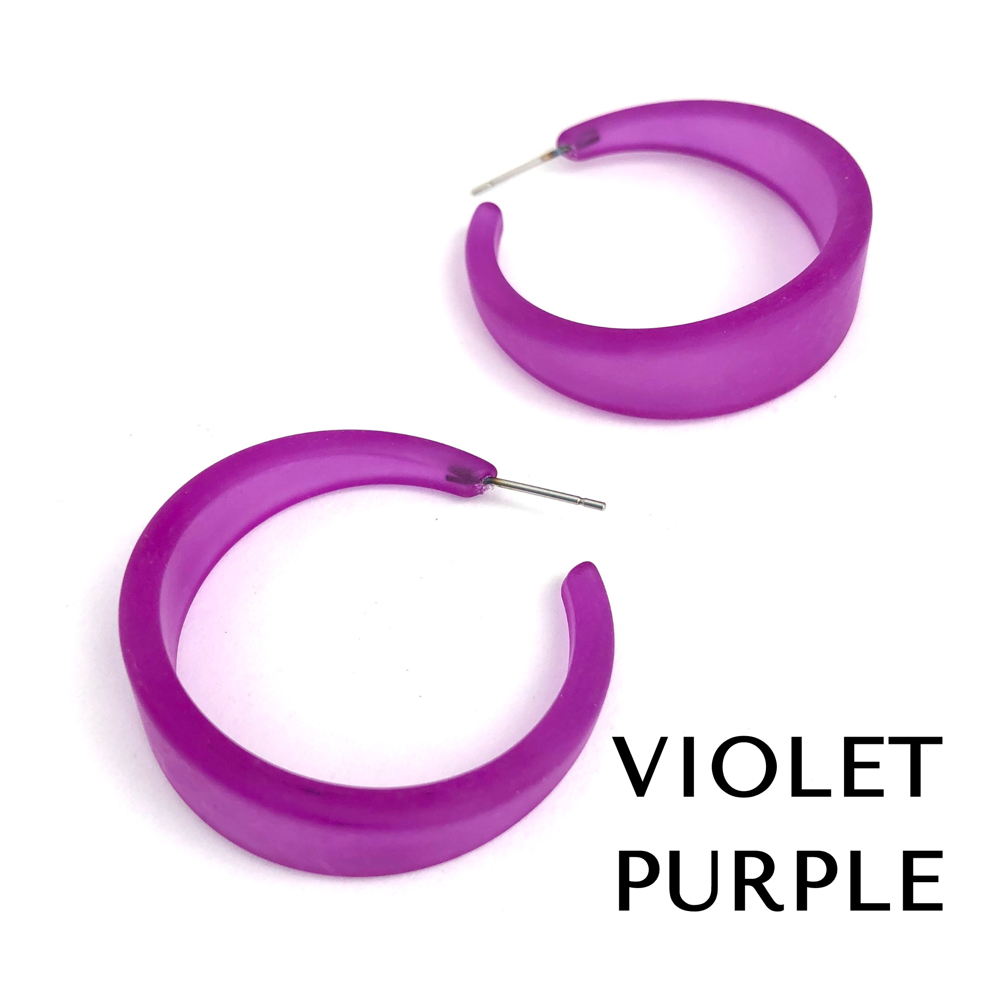 Frosted Emily Hoop Earrings