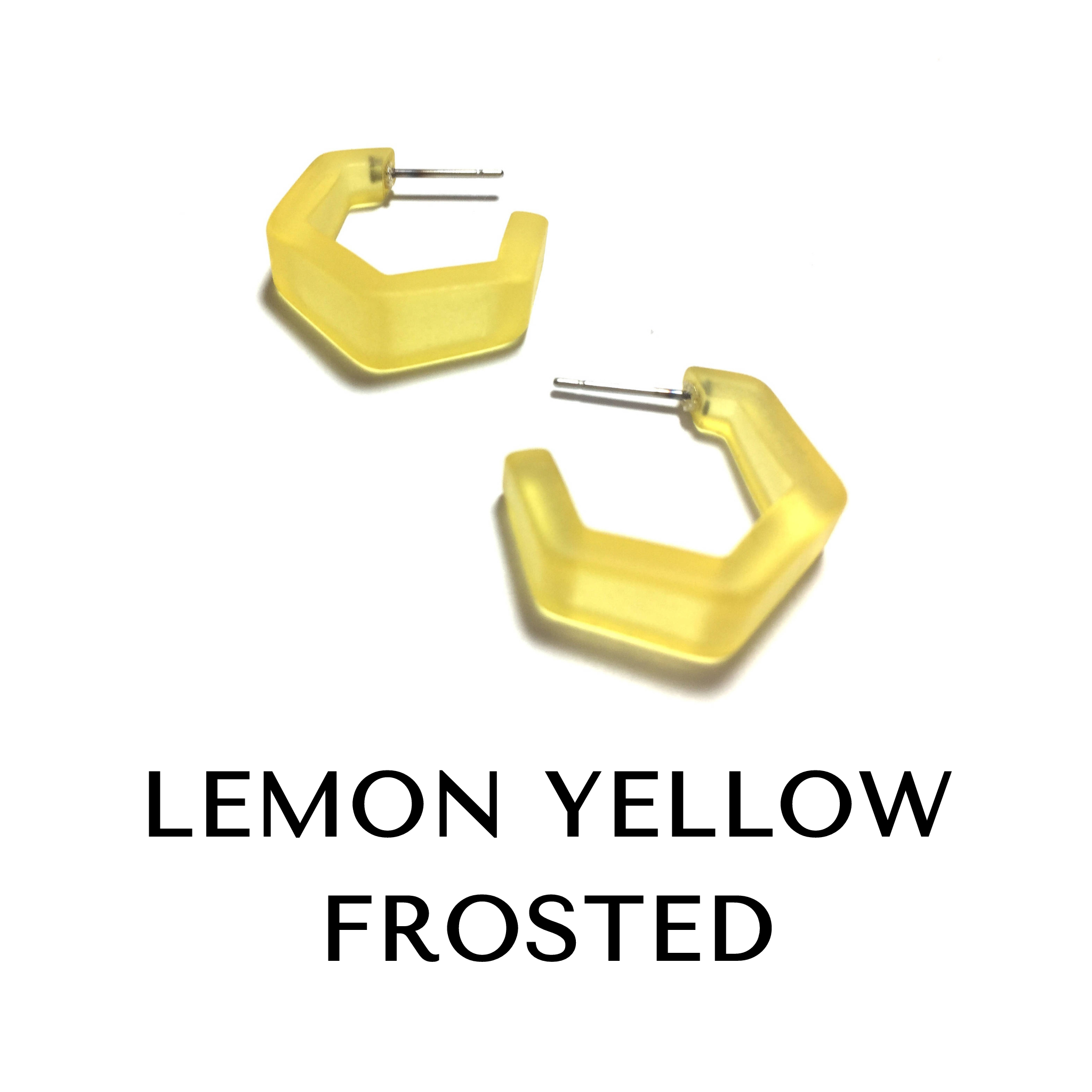 Tapered Hex Hoop Earrings