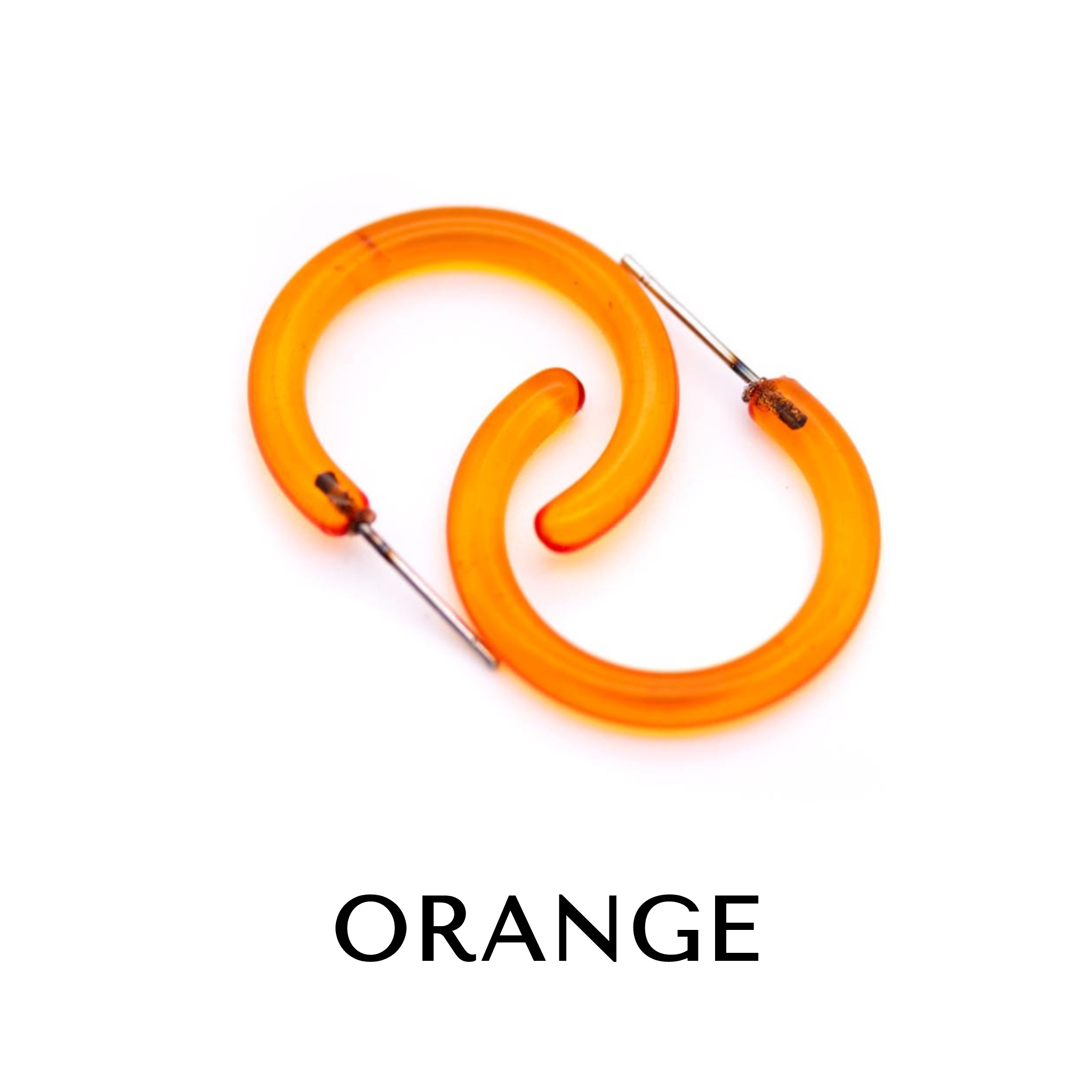 Jelly Tube Hoop Earrings - 1" Small