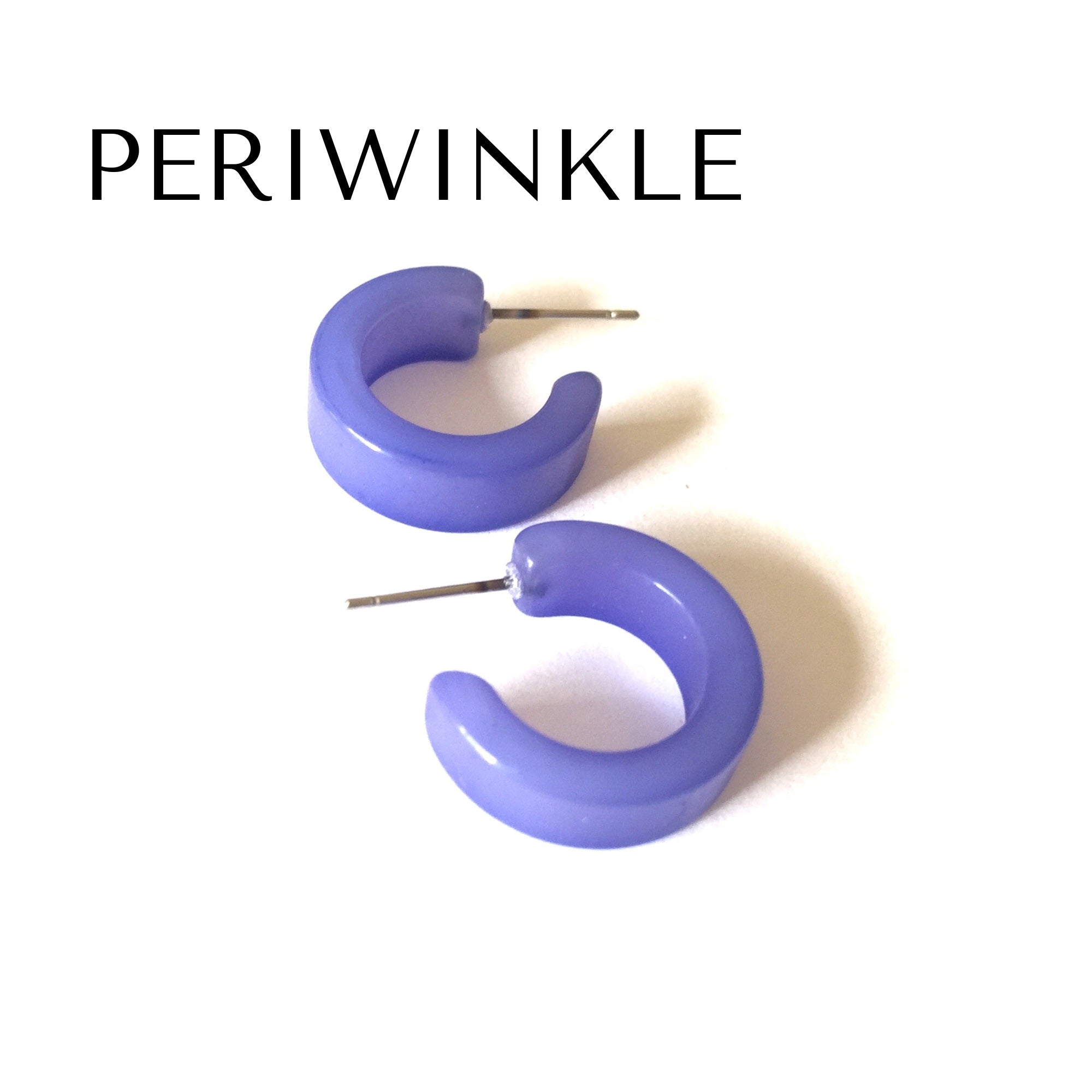 Hugger Moonglow Lucite Hoop Earrings