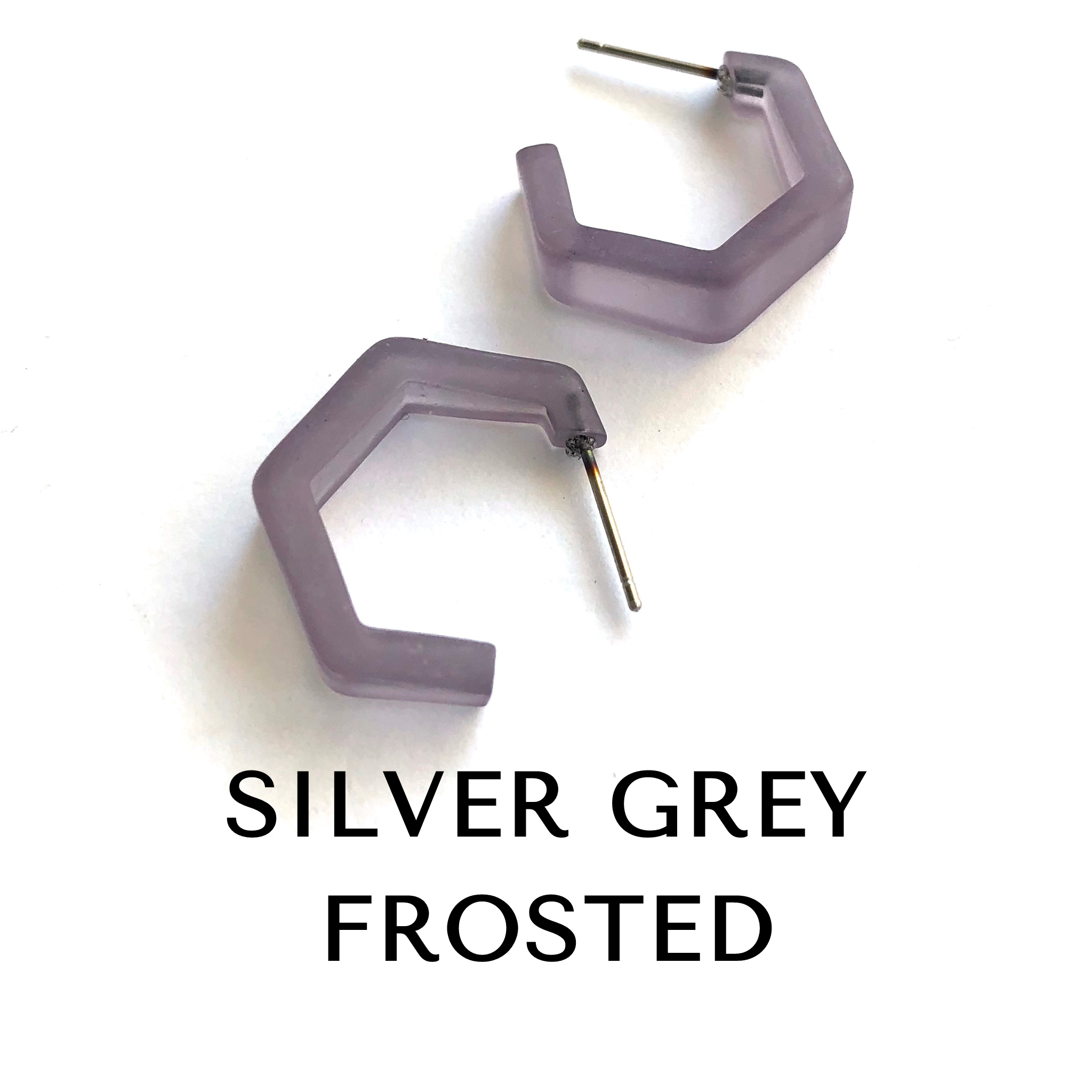 Tapered Hex Hoop Earrings