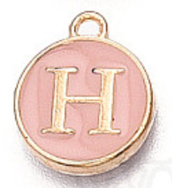 Pink & Gold Leetie Initial Necklace