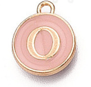 Pink & Gold Leetie Initial Necklace