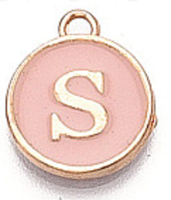 Pink & Gold Leetie Initial Necklace