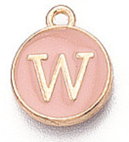 Pink & Gold Leetie Initial Necklace