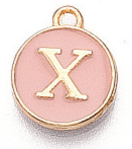 Pink & Gold Leetie Initial Necklace