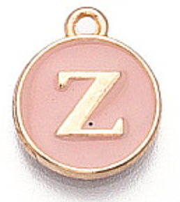 Pink & Gold Leetie Initial Necklace