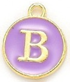 Lavender & Gold Leetie Initial Necklace