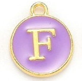 Lavender & Gold Leetie Initial Necklace