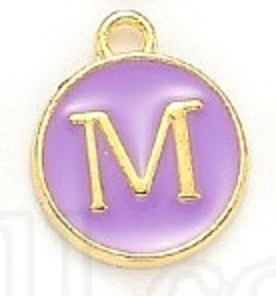 Lavender & Gold Leetie Initial Necklace