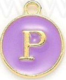 Lavender & Gold Leetie Initial Necklace