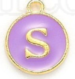 Lavender & Gold Leetie Initial Necklace
