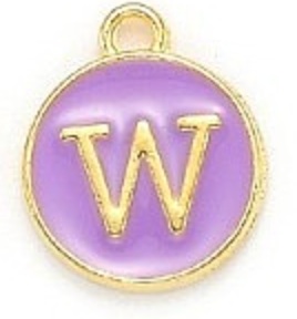 Lavender & Gold Leetie Initial Necklace