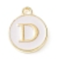 White Initial Letter Charms - Add On to Necklace