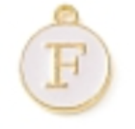 White & Gold Leetie Initial Necklace