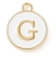 White & Gold Leetie Initial Necklace